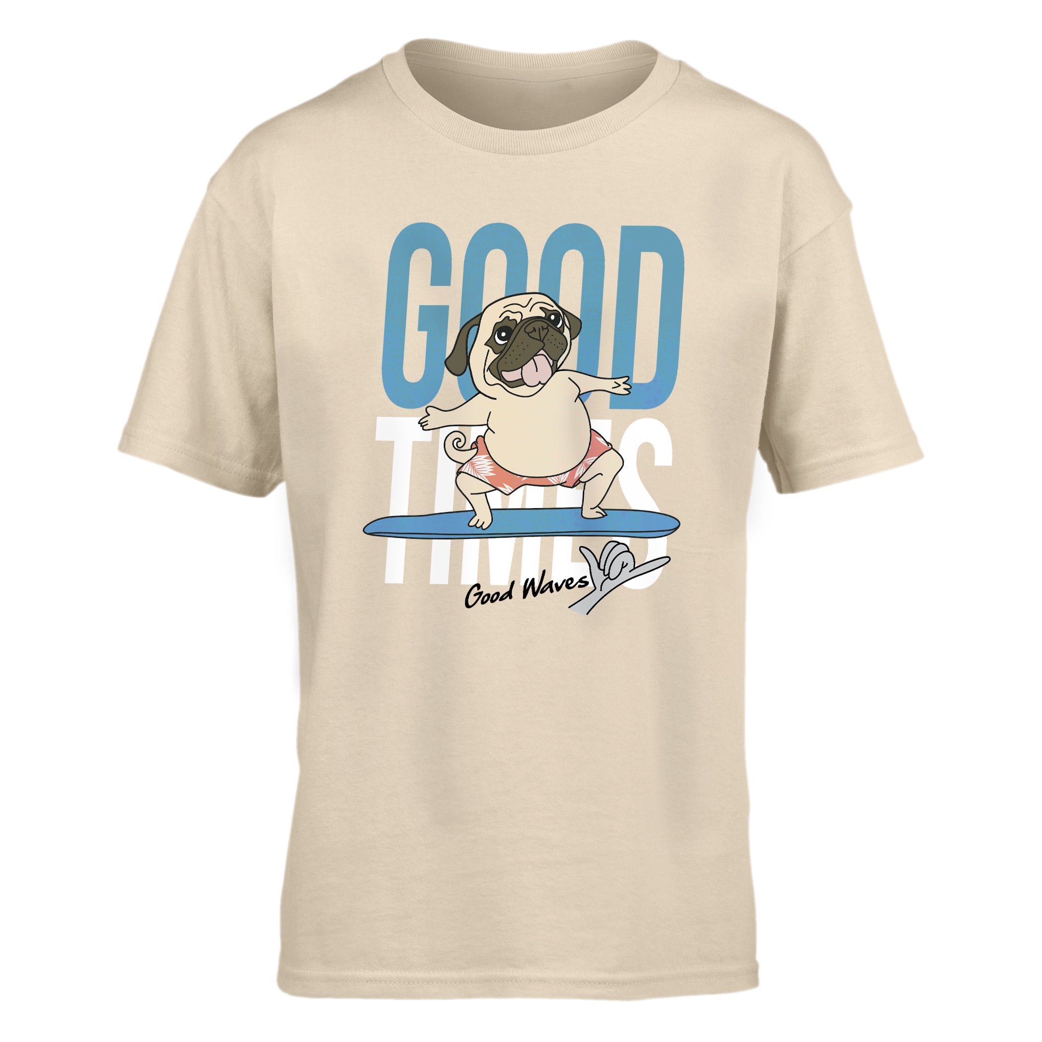 Kid T-Shirt Good Times Good Waves Dog