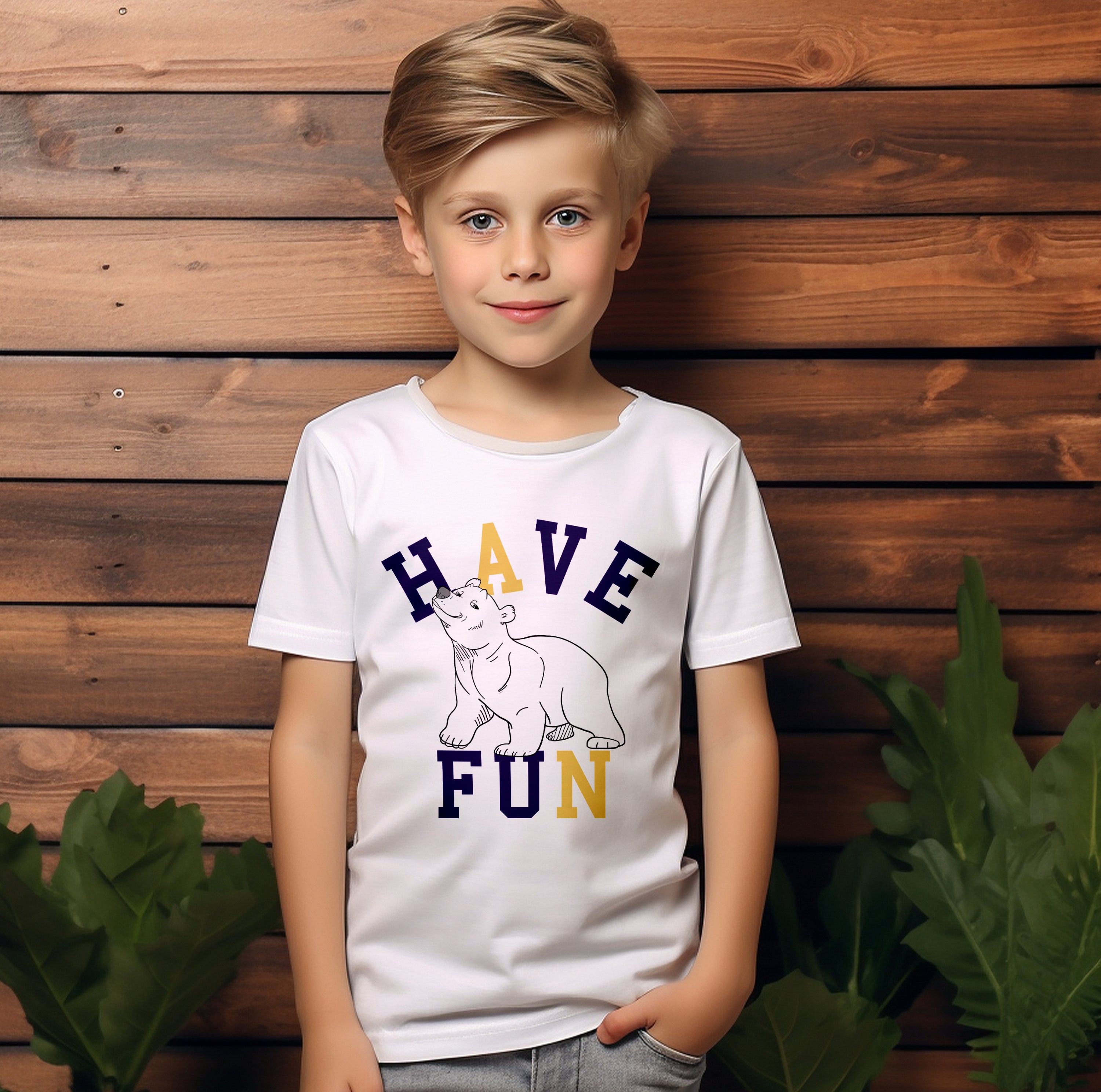 Kid T-Shirt Have Fun Bear
