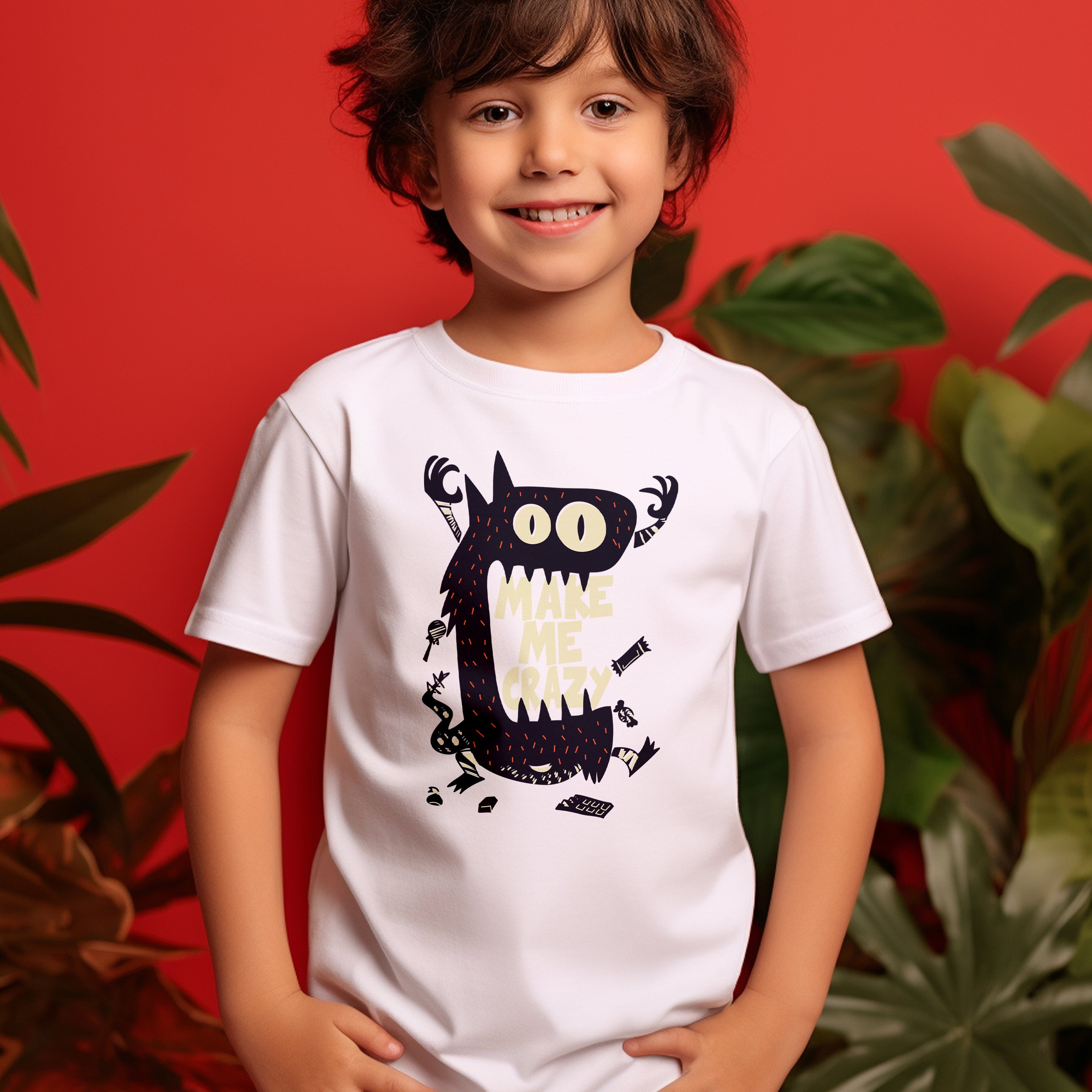 Kid T-Shirt Make Me Crazy Monster