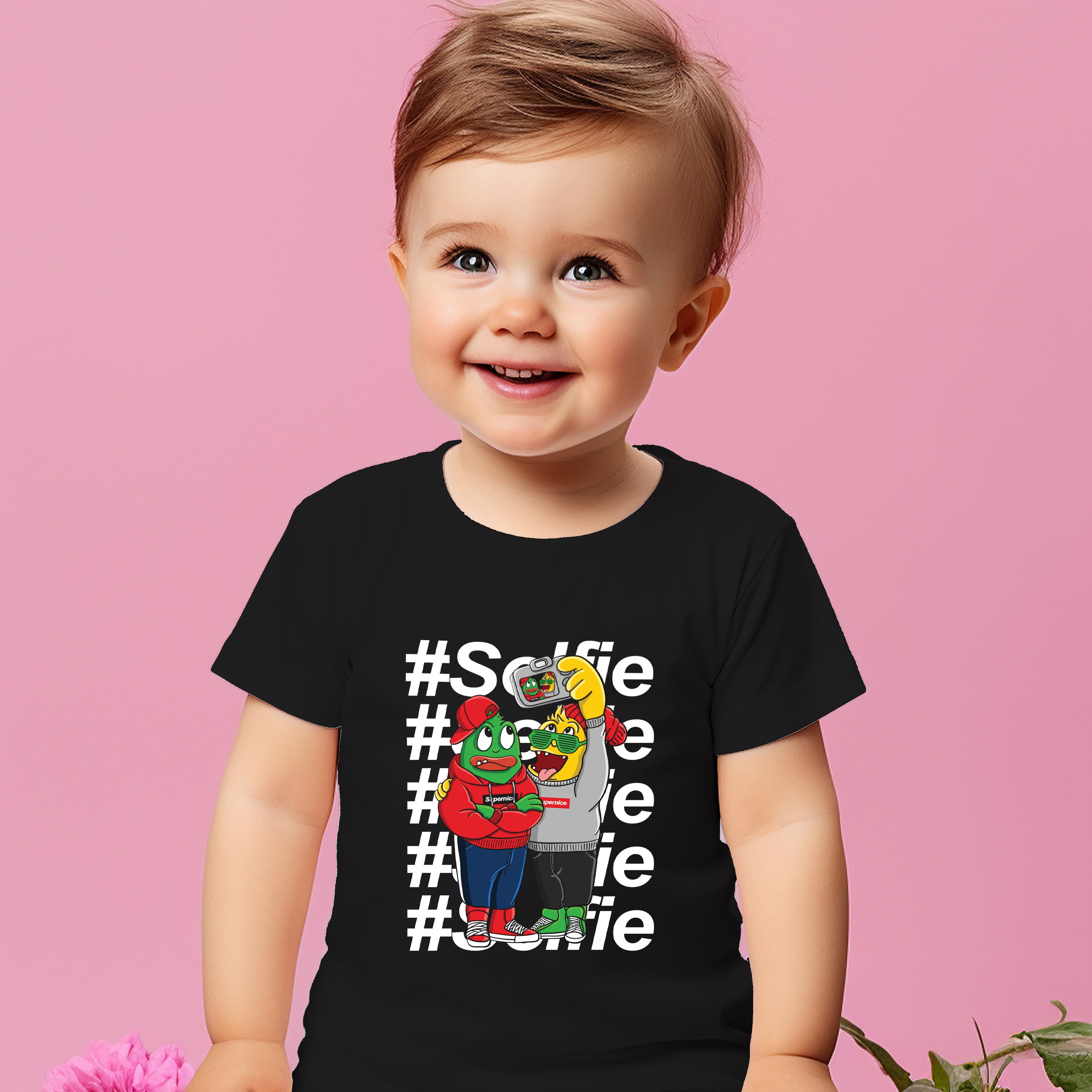 Kid T-Shirt Selfie Monster