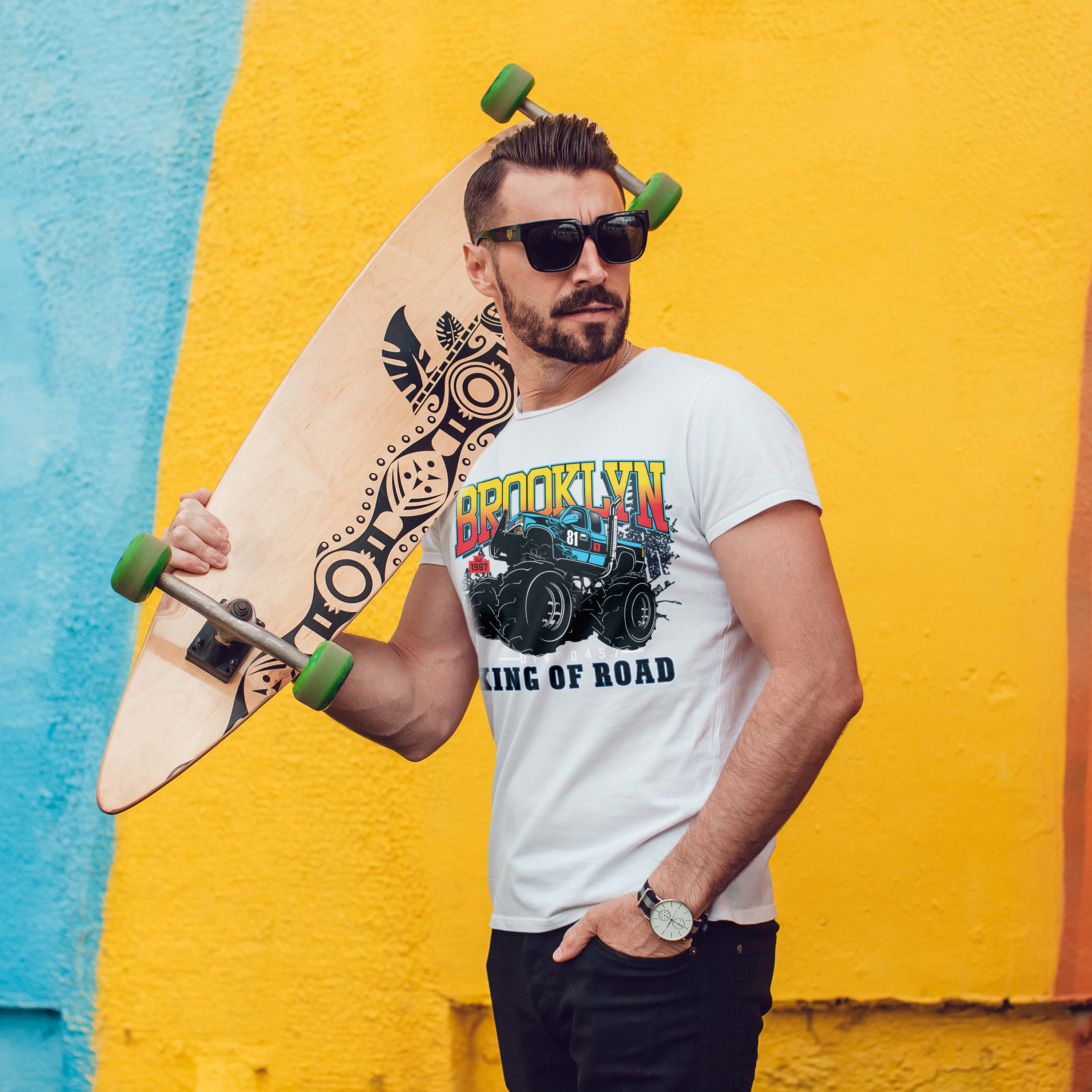 T-shirt voitures de course King Of Road