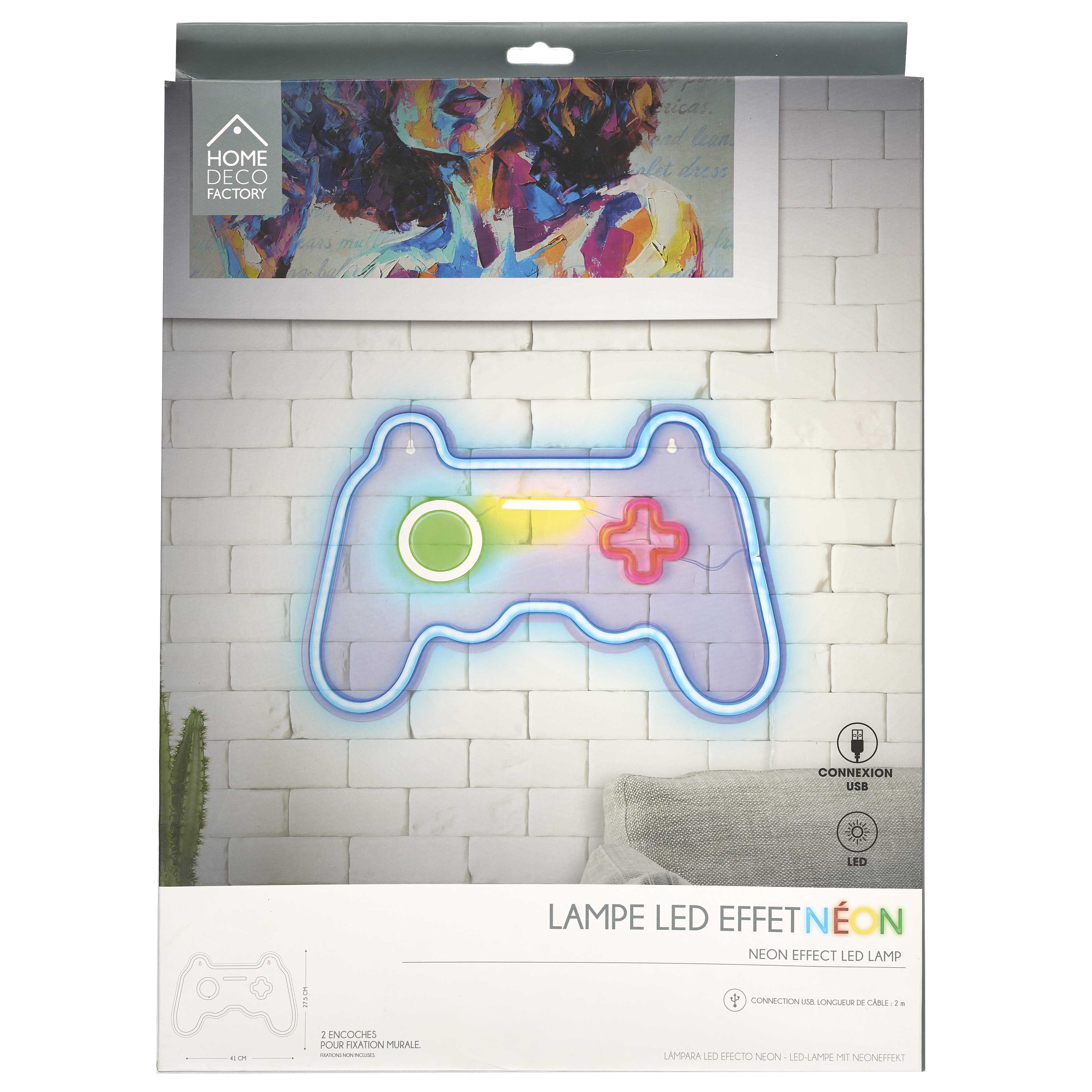Lampe Led Effet Néon Manette de jeu