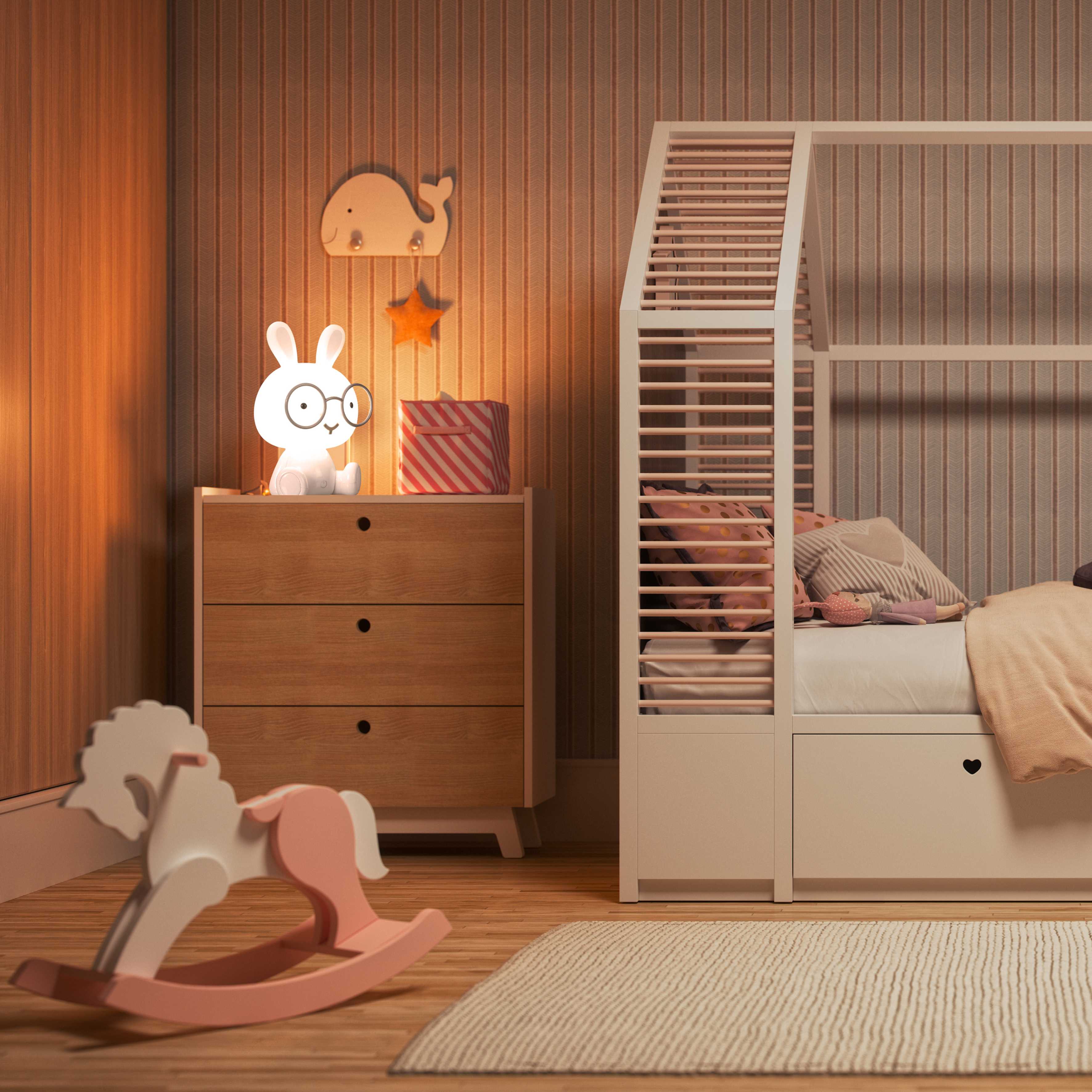 Lampe LED de Table – Veilleuse Lapin Kawaii