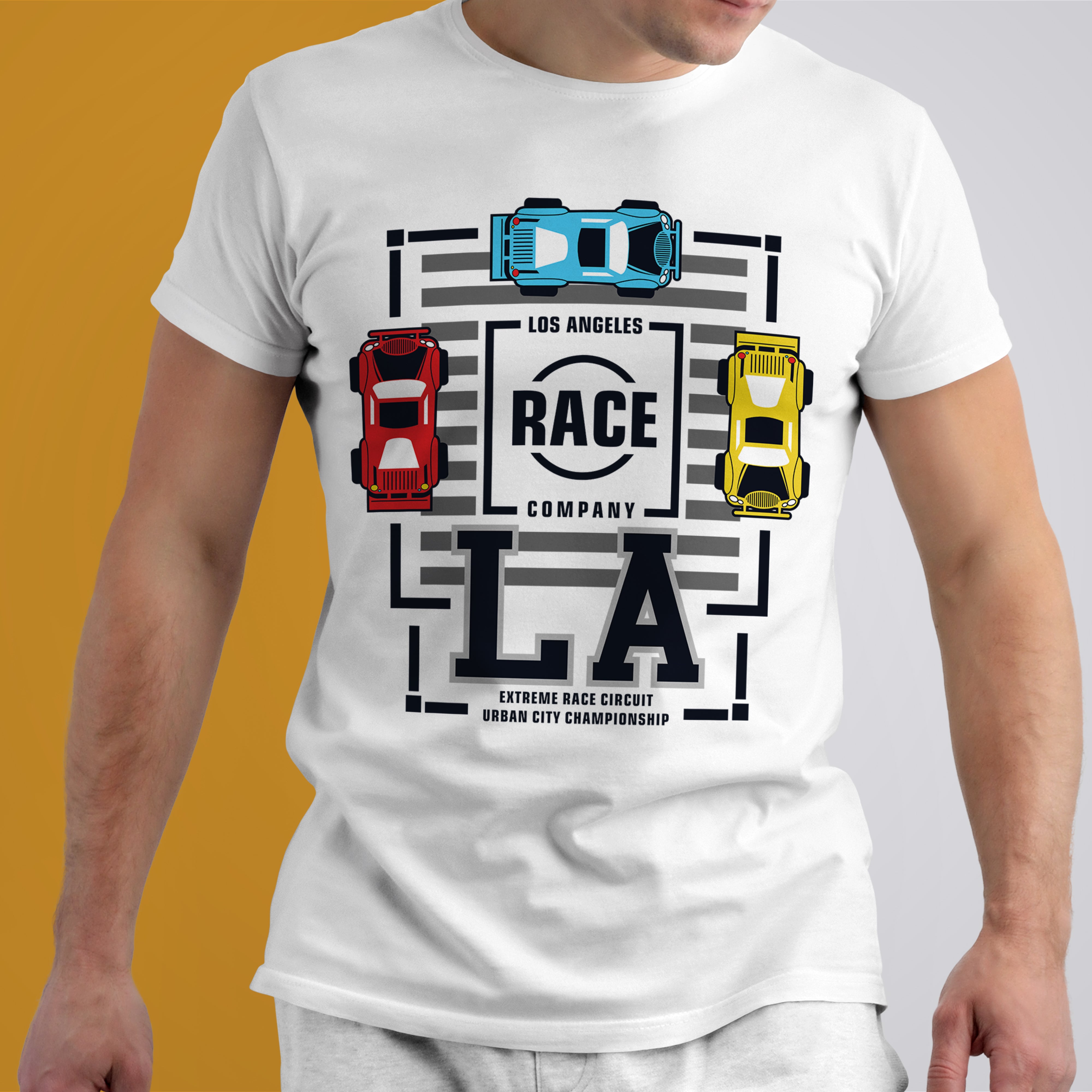 T-shirt voitures de course LA Race