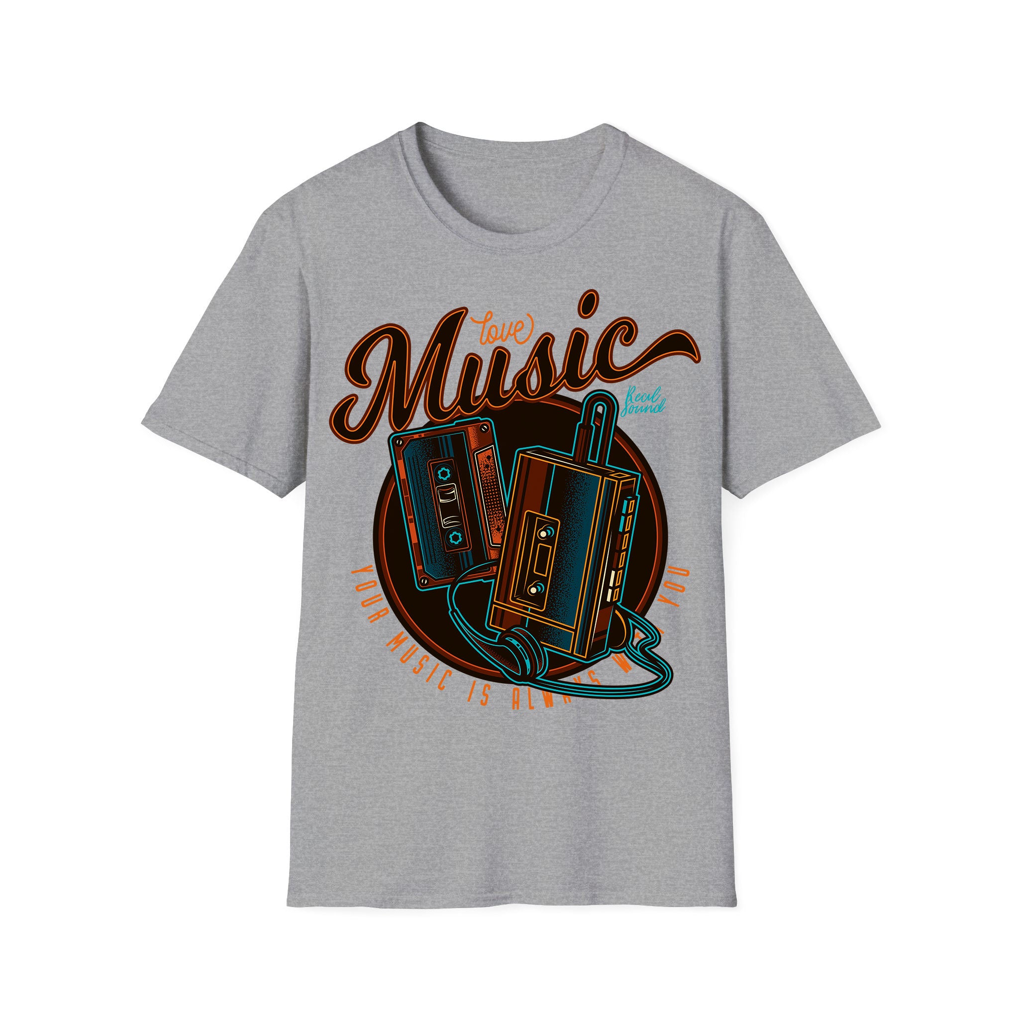 T-shirt unisexe musique Love Music Real Sound