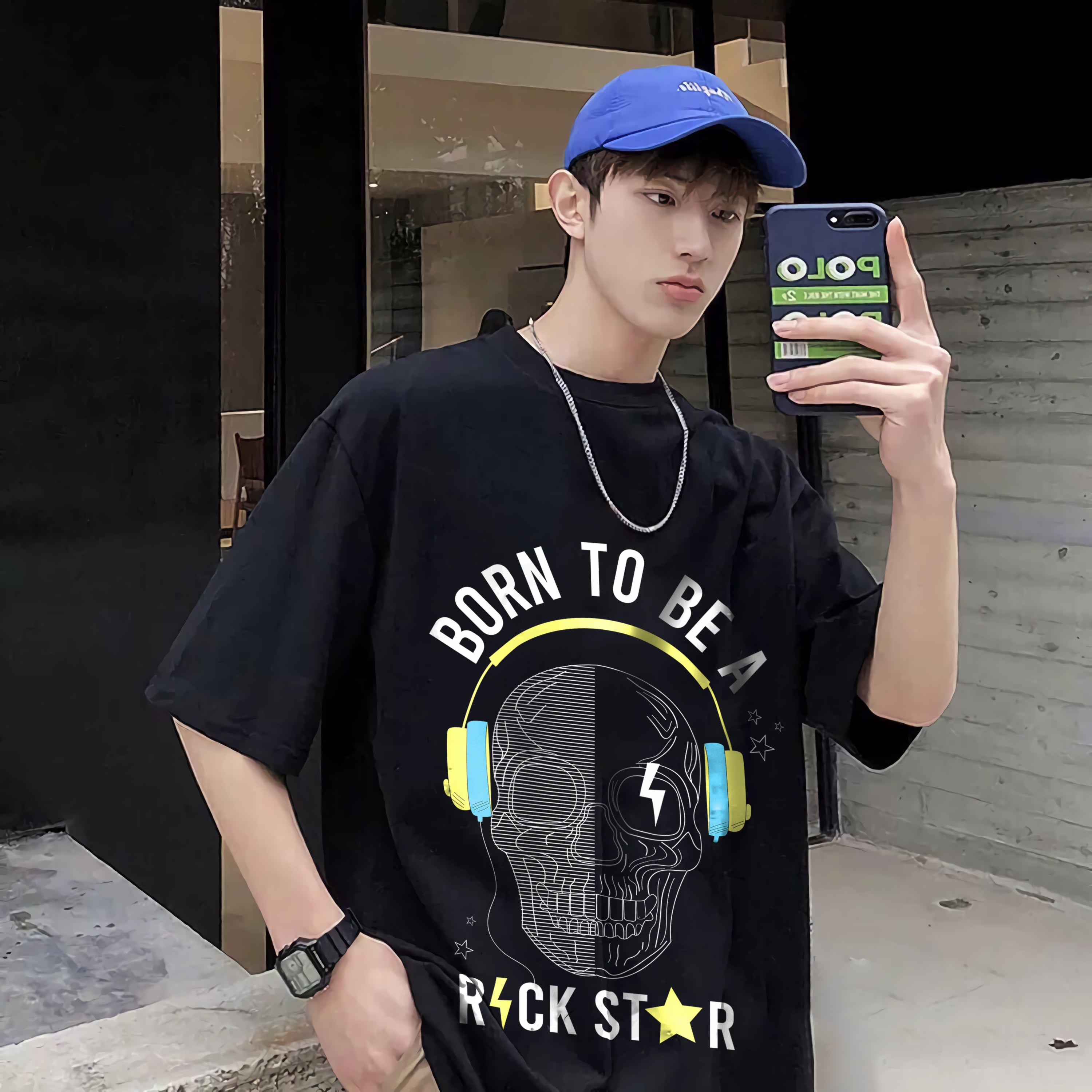 T-shirt unisexe musique Born To Be A Rock Star