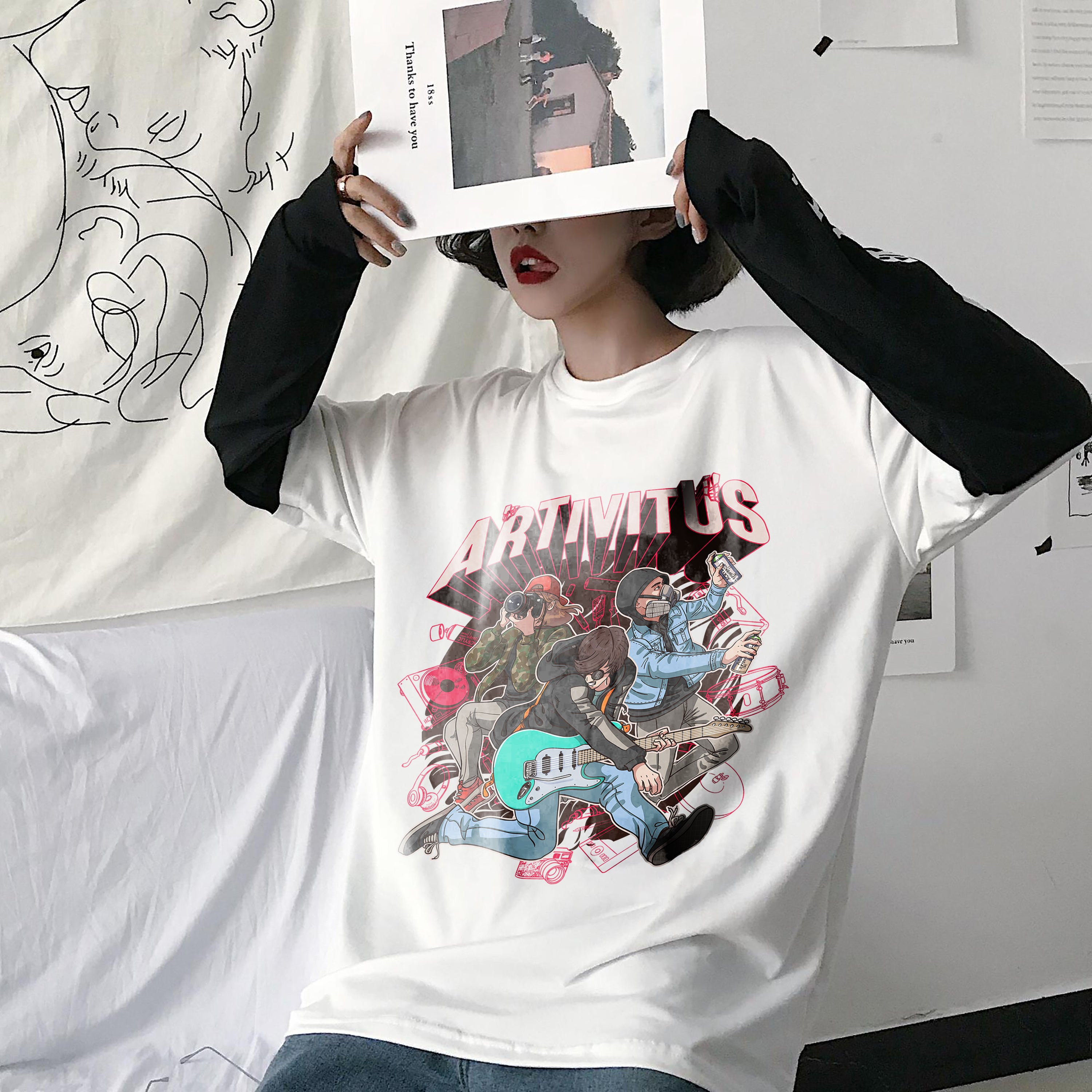 T-shirt unisexe musique Artivitus Rock Bank