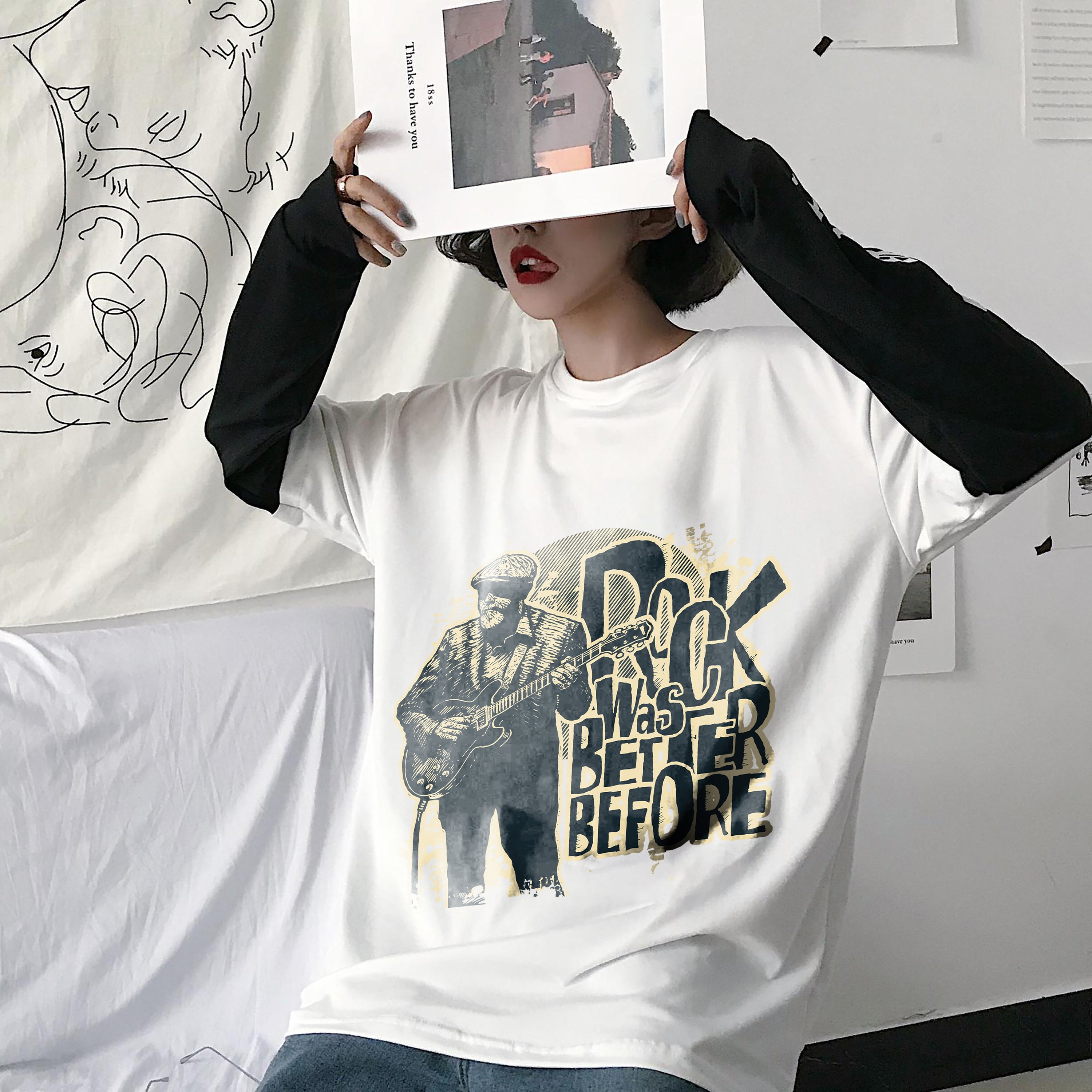 T-shirt unisexe musique Rock Was Better
