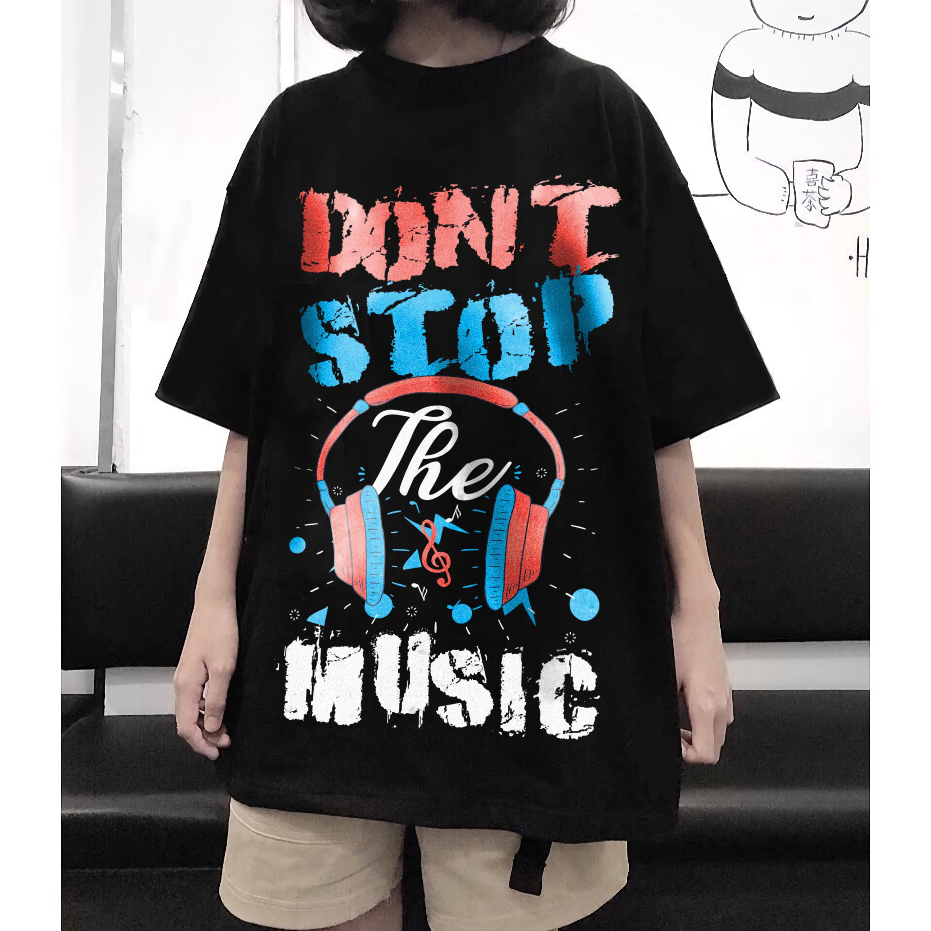 T-shirt unisexe musique Don't Stop Music