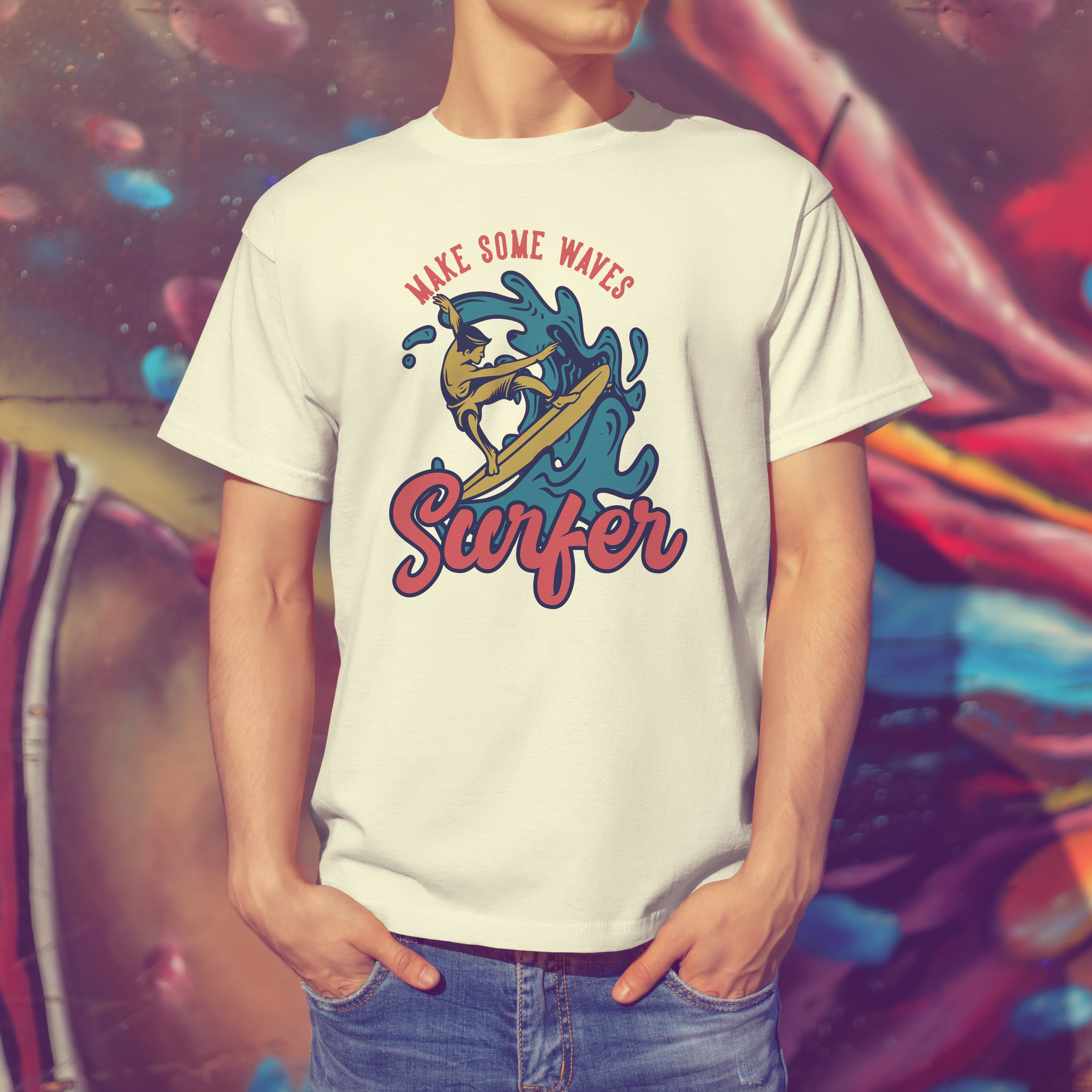 Surf T-shirt unisexe Make Some Waves