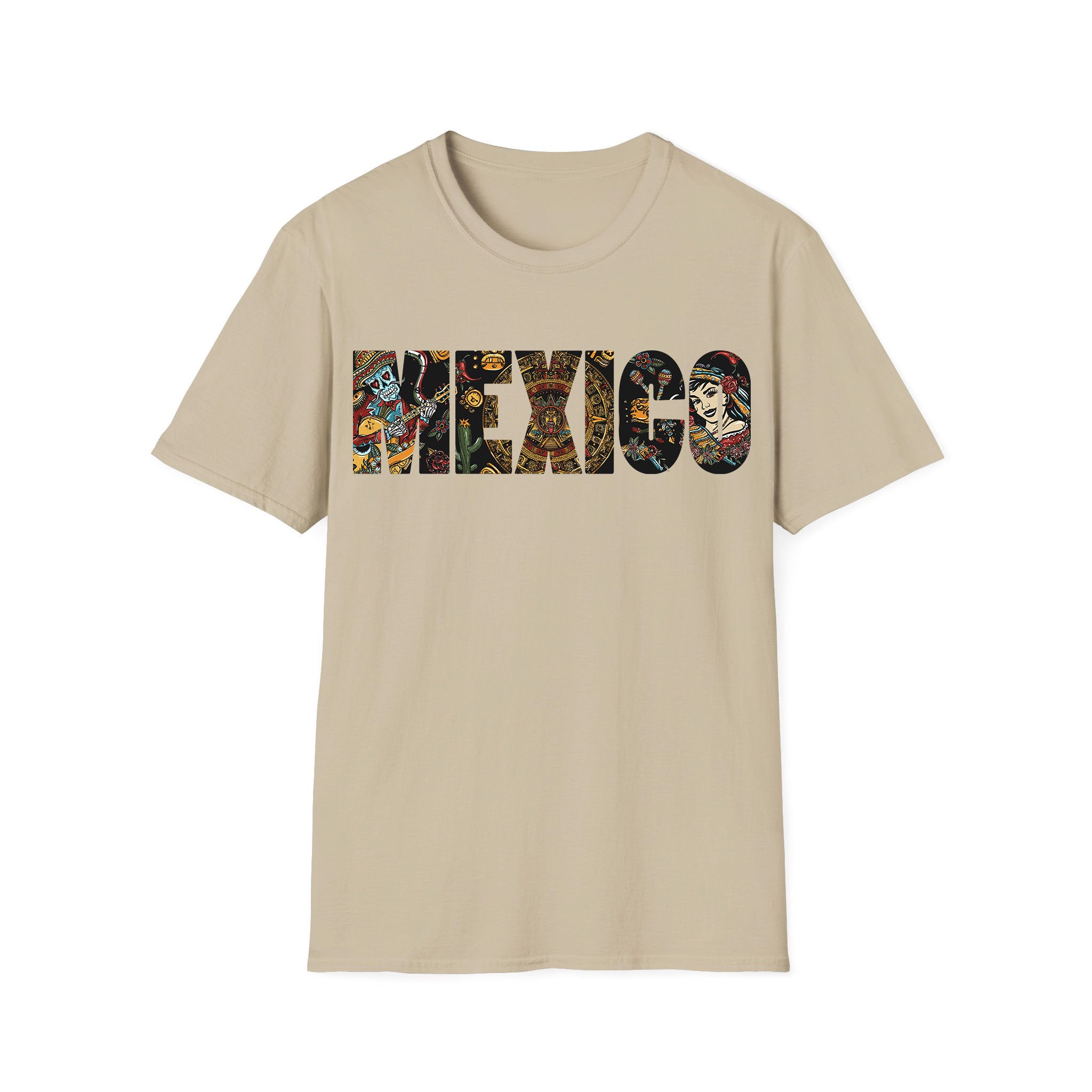 T-shirt unisexe musique Mexico Art Color