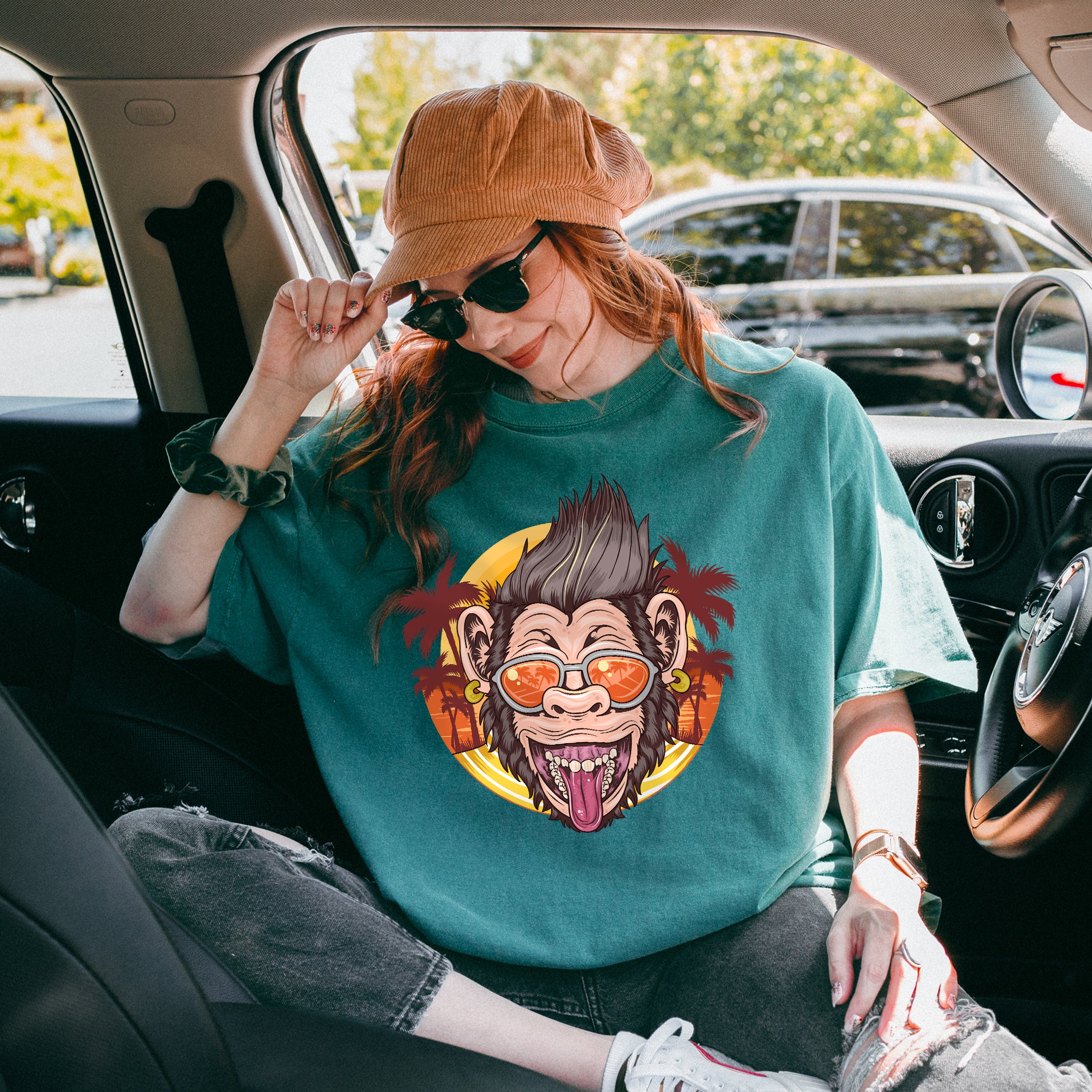 Summer unisex T-shirt Monkey Hawaii