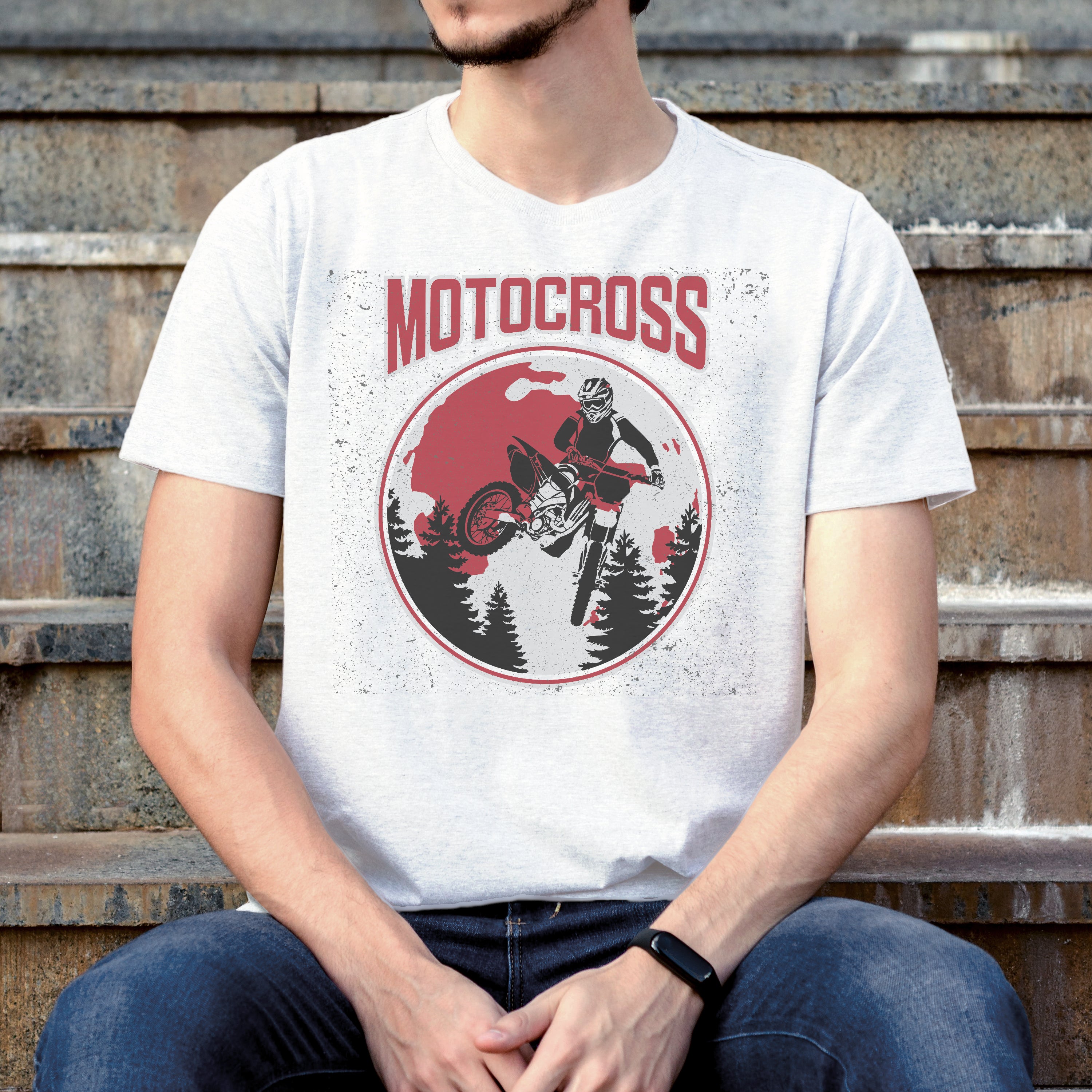 T-shirt moto Motocross