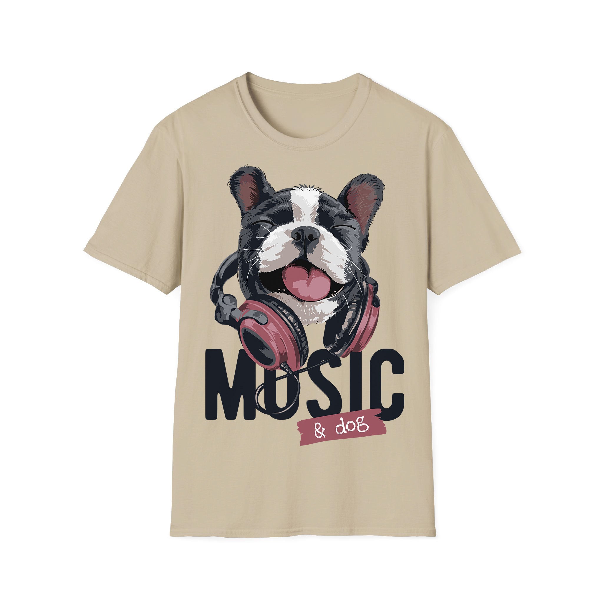 T-shirt unisexe Musique Musique & Chien