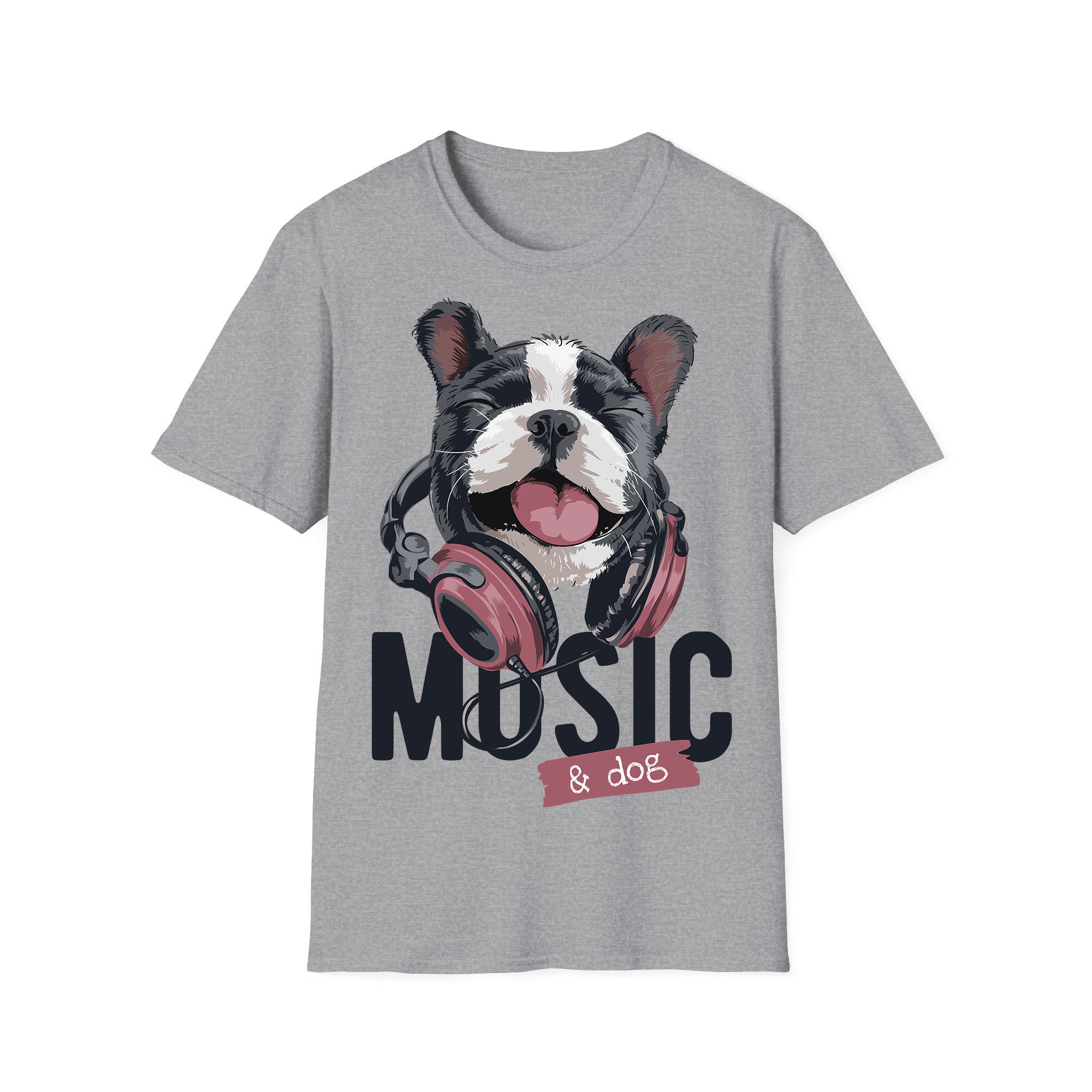 T-shirt unisexe Musique Musique & Chien