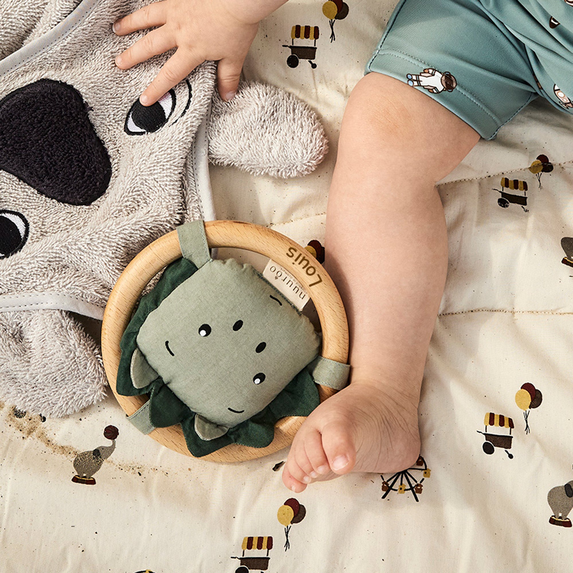 Personalized Engraved Baby Rattle Dinosaur