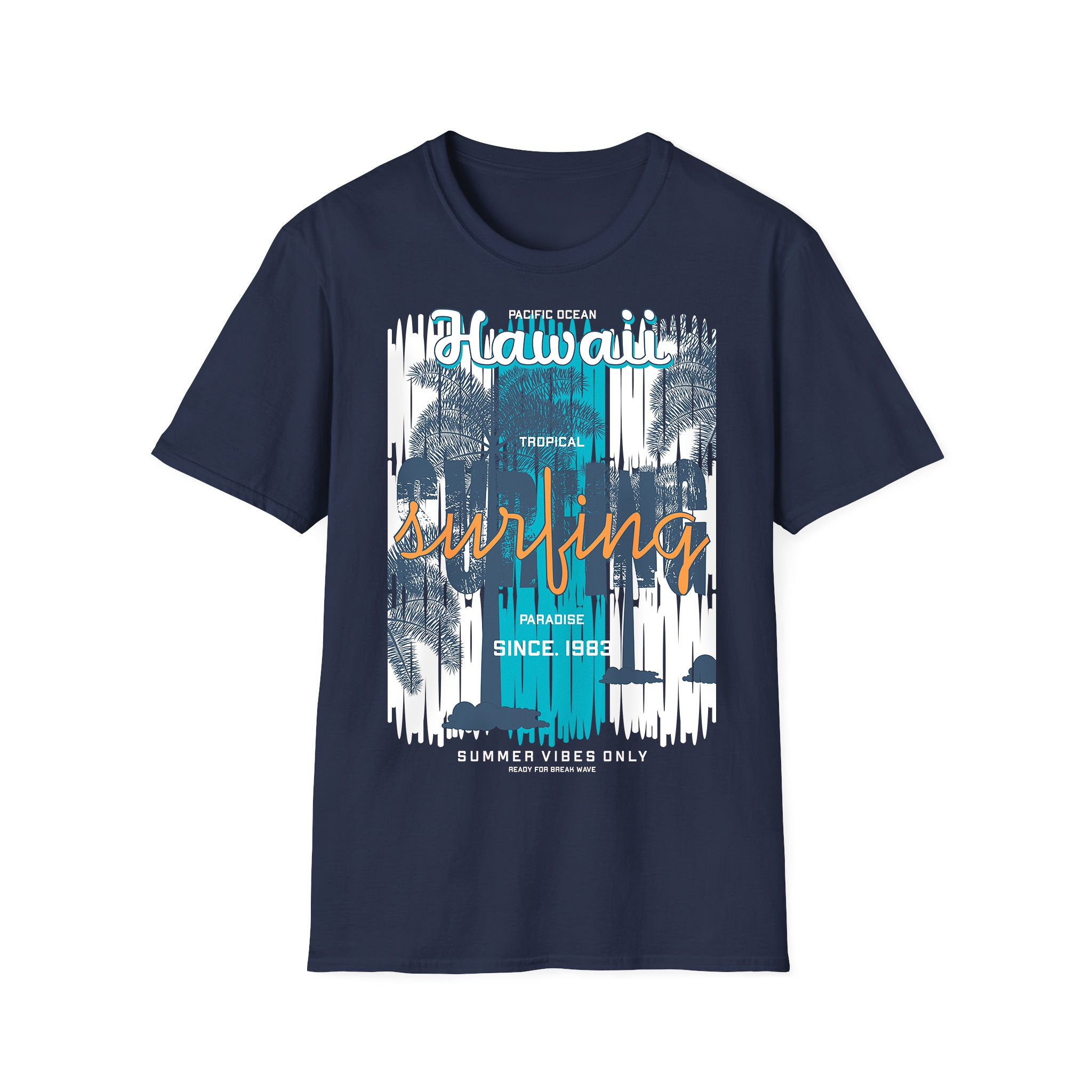Surf T-shirt unisexe Hawaii Tropical