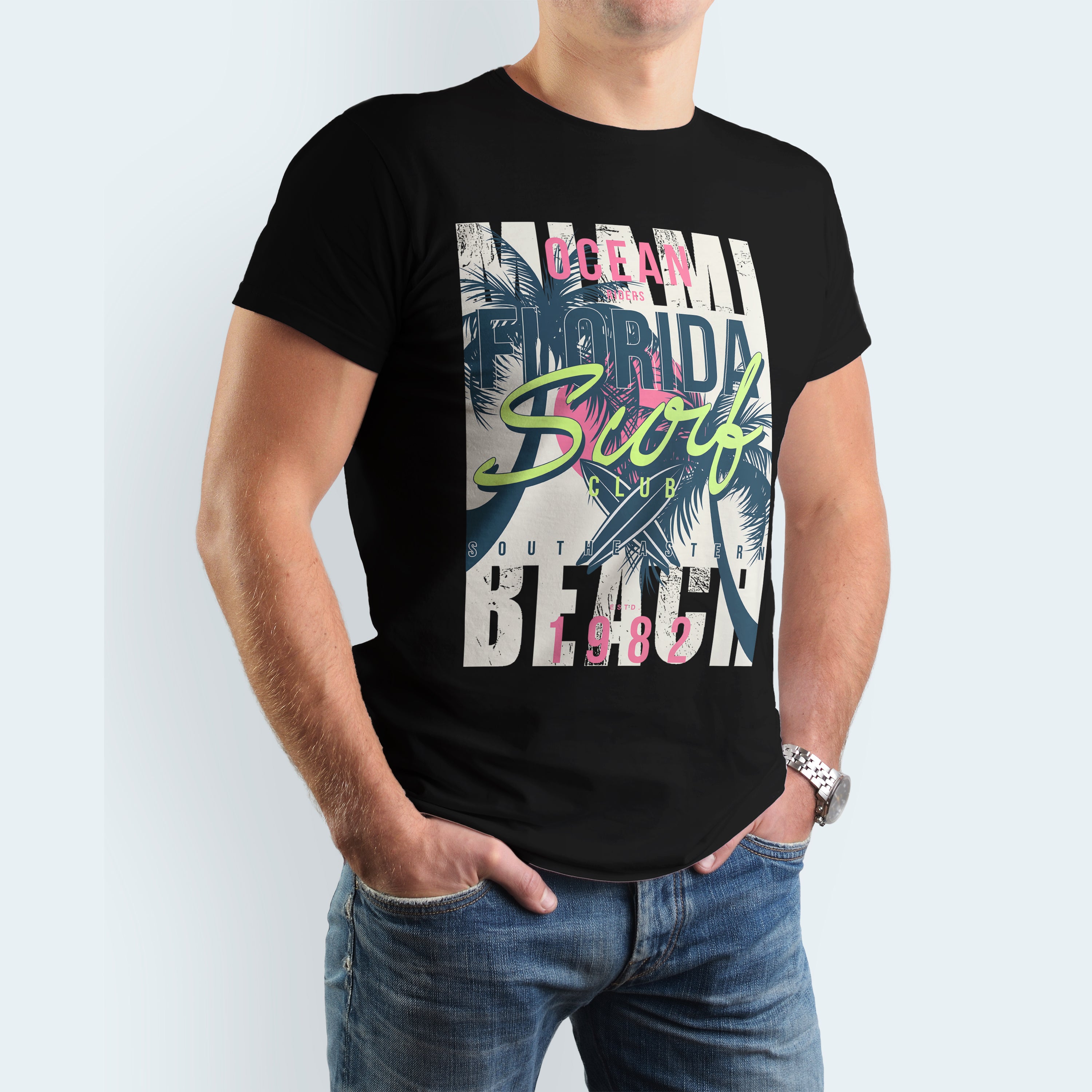 Surf T-shirt unisexe Ocean Vibes