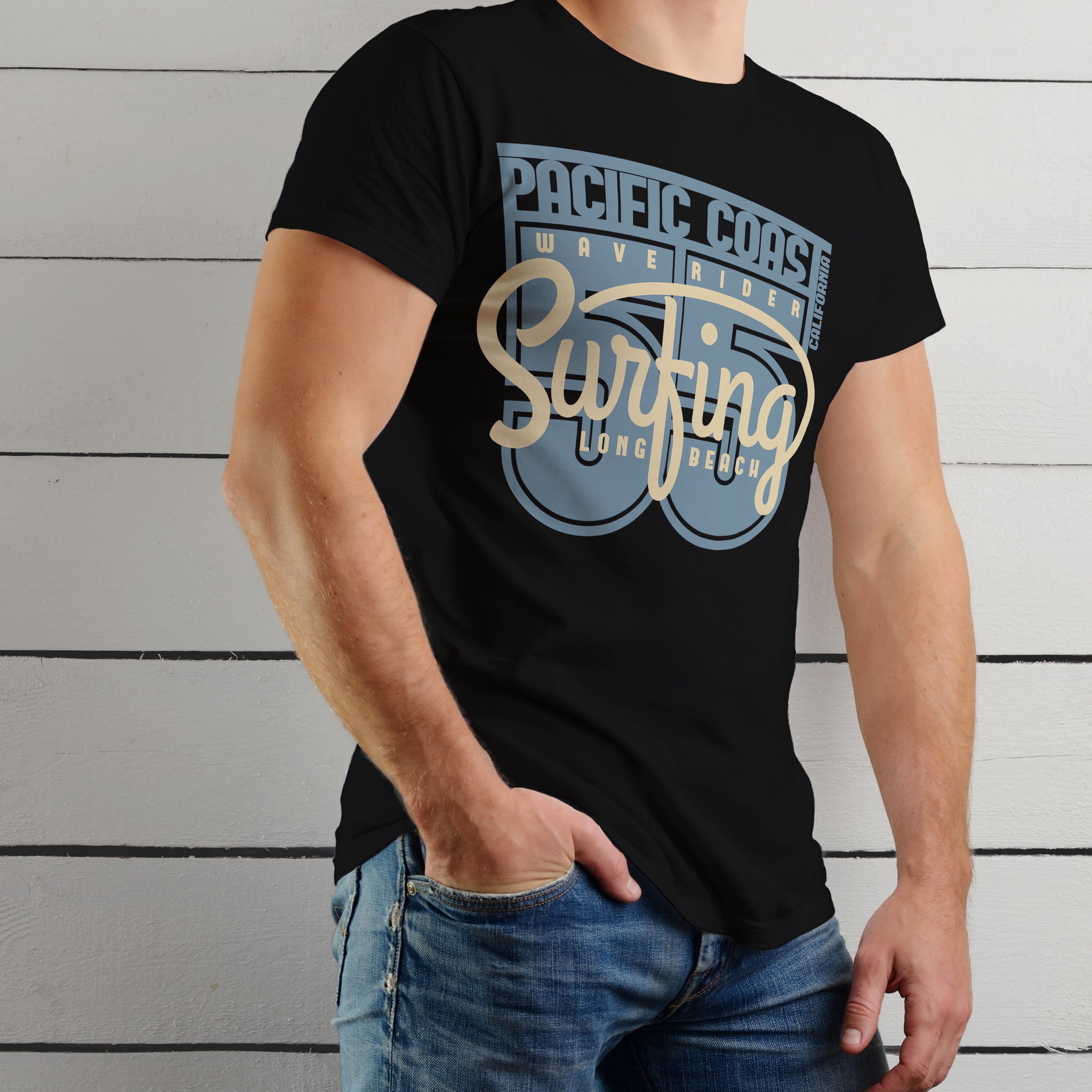 Surf T-shirt unisexe Pacific Coast Surf