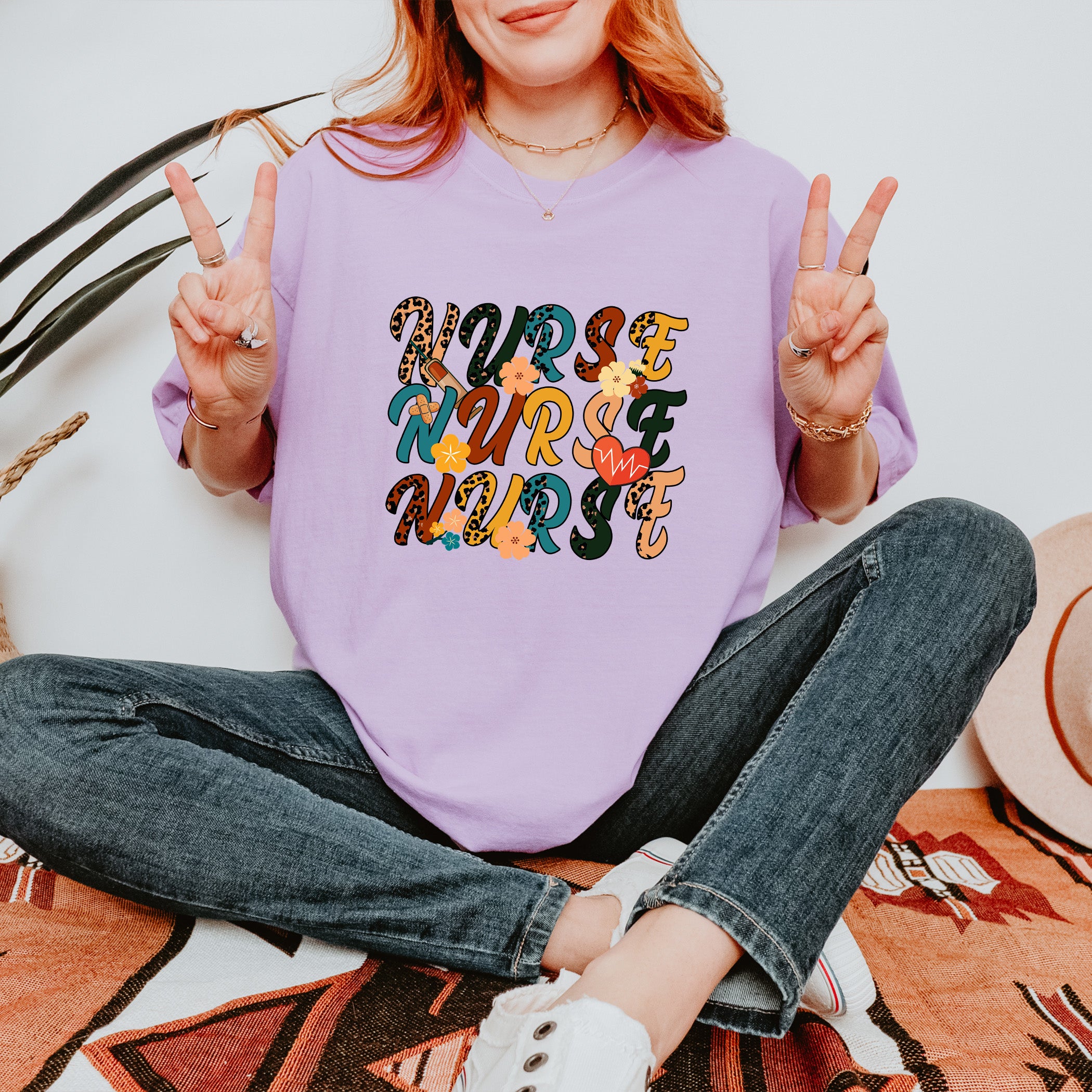 T-shirt d'infirmière rétro