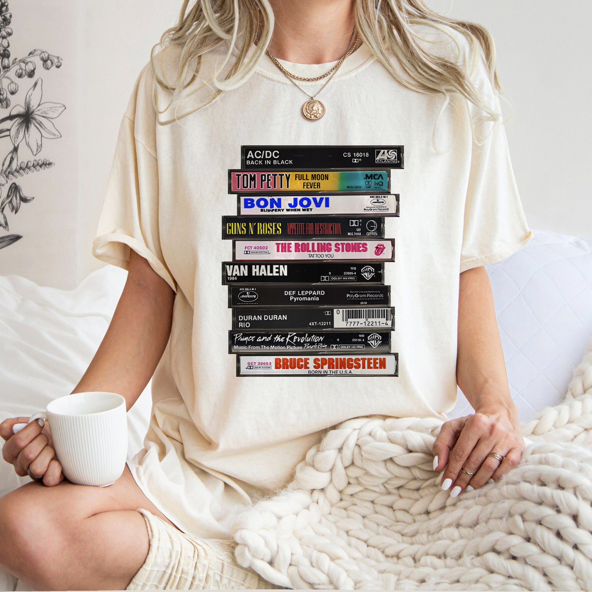 T-shirt Musique Cassettes Rock