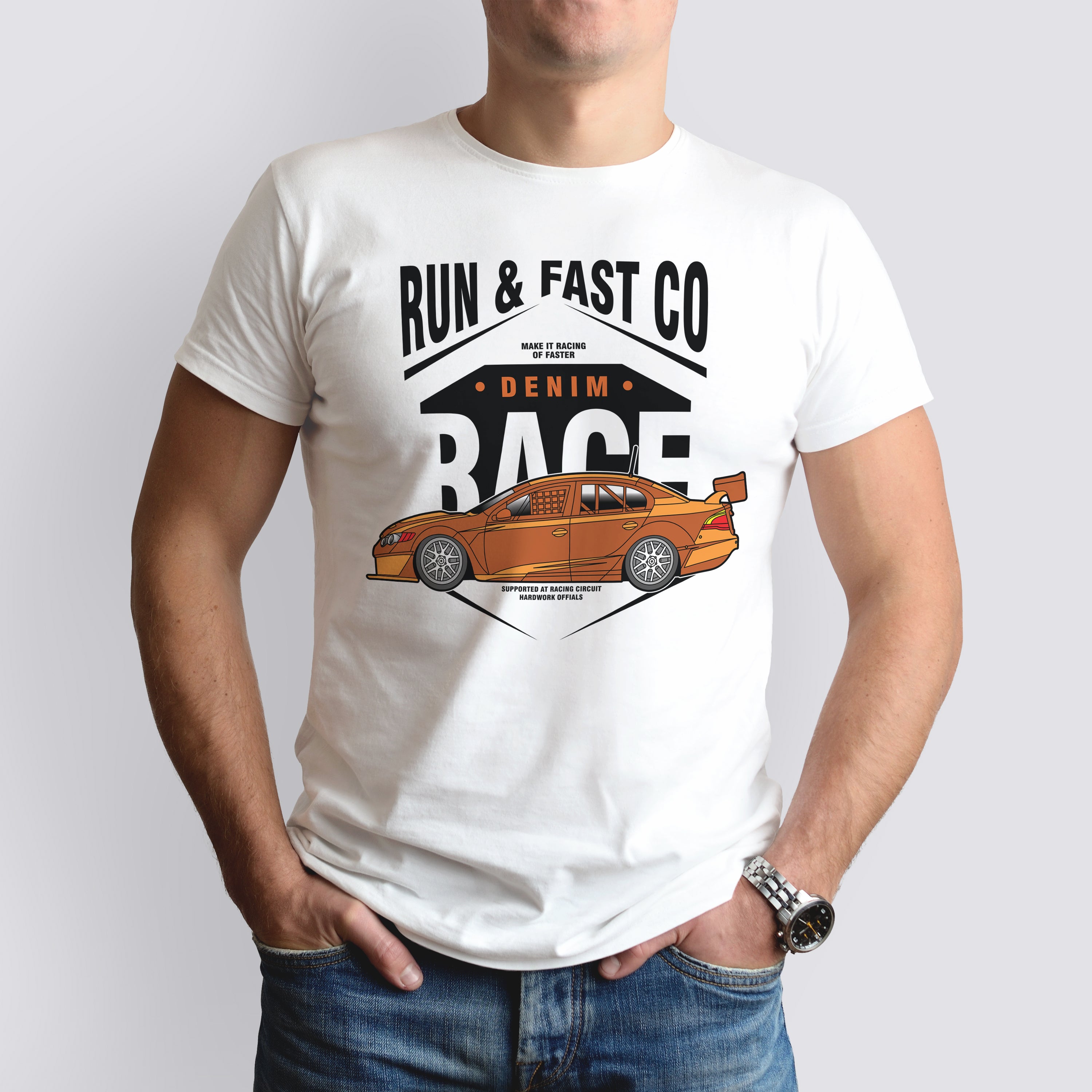 T-shirt voitures de course Run & Fast CO