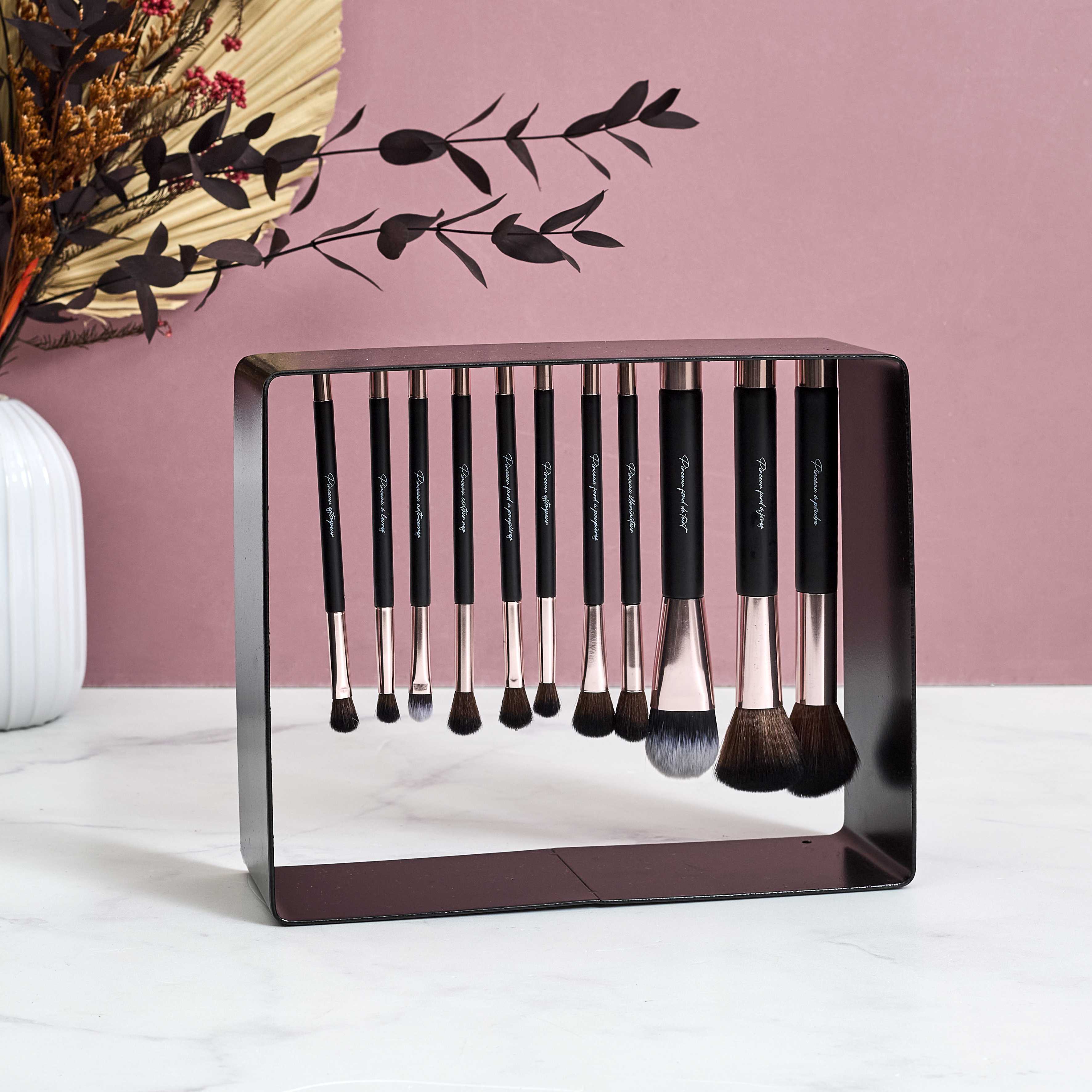 Set 11 Pinceaux Maquillage Magnétiques avec Support