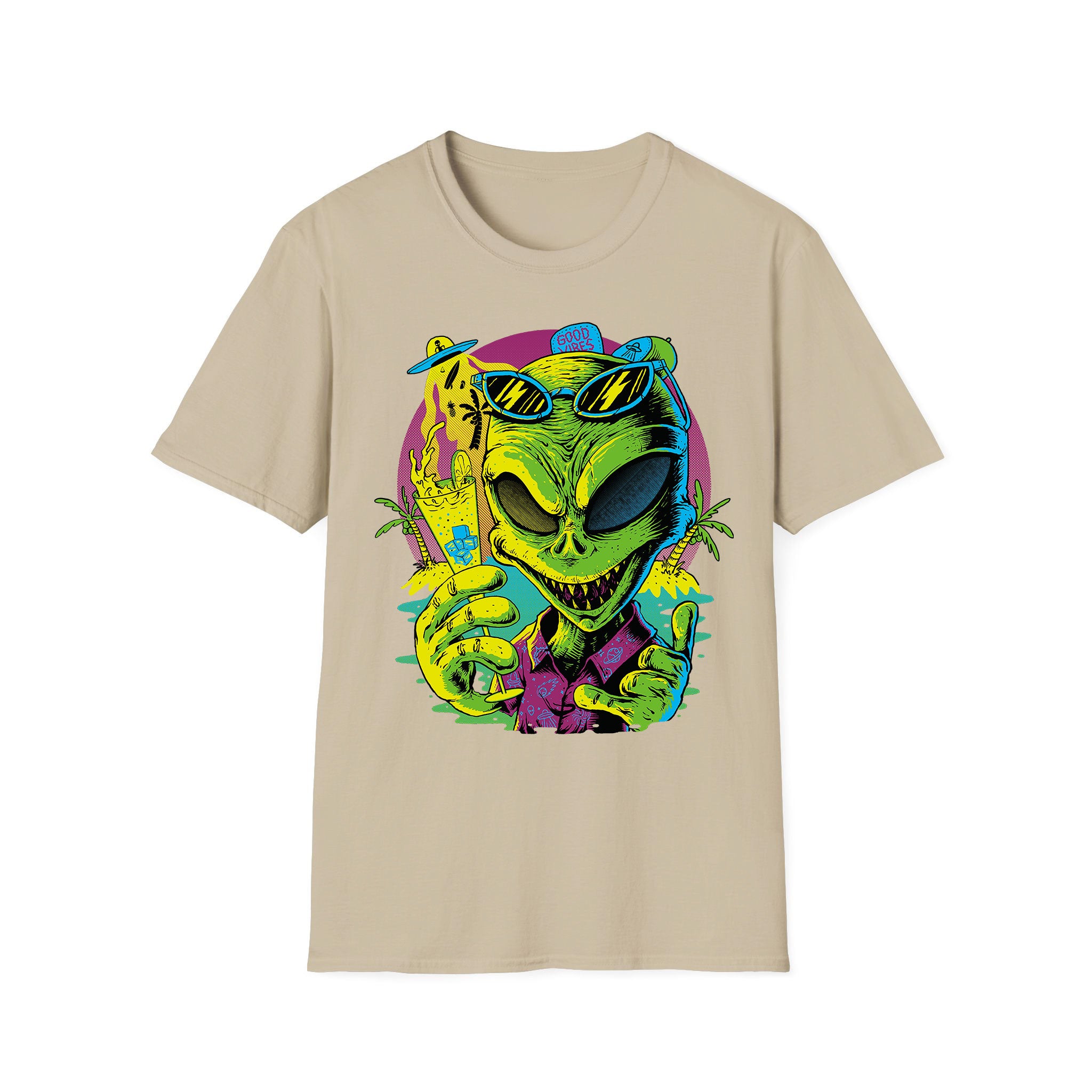 T-shirt unisexe d'été Alien Beach