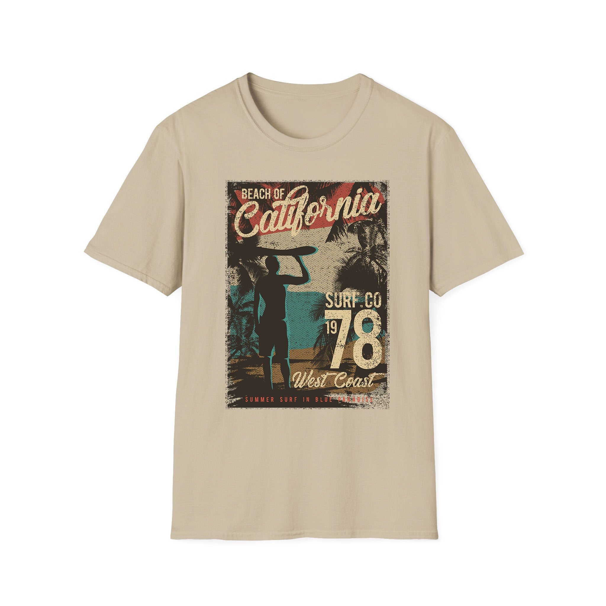 T-shirt unisexe d'été Beach Of California