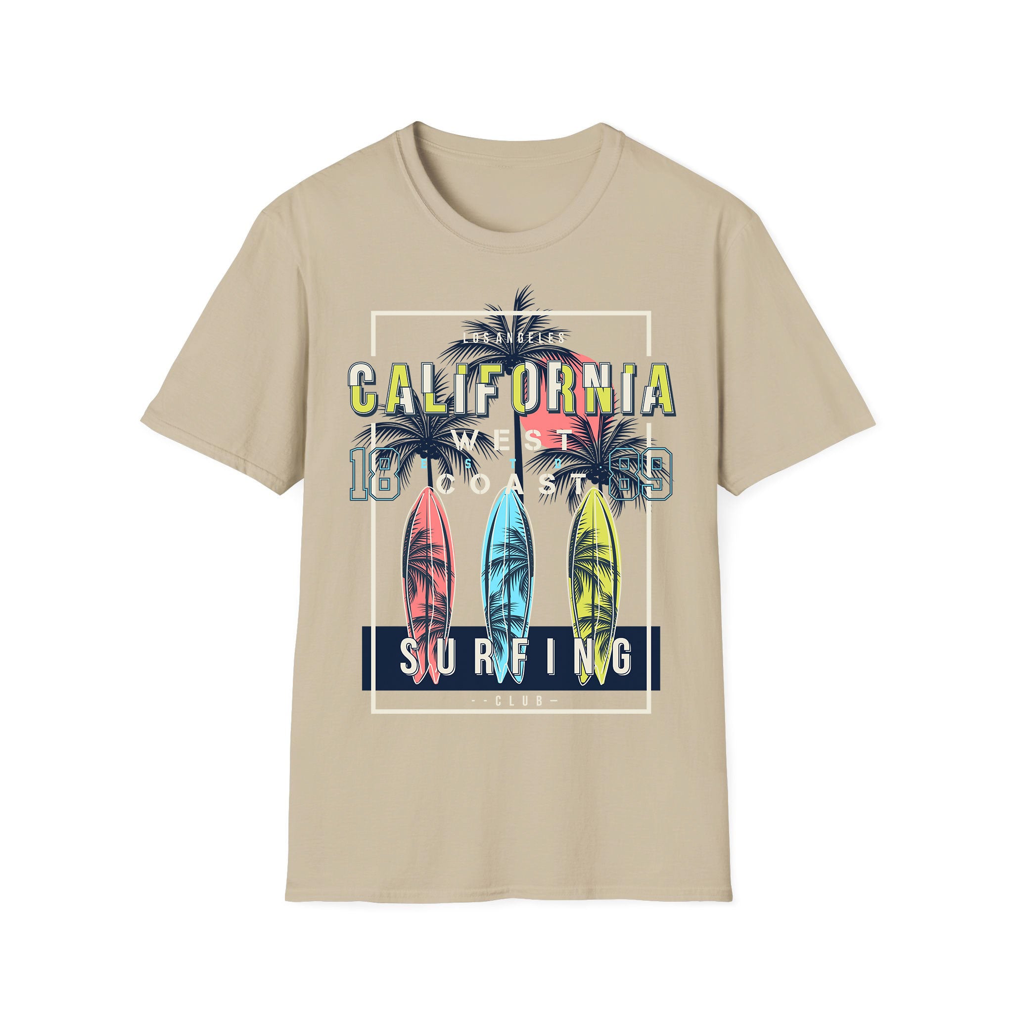 Surf T-shirt unisexe Californie 1889