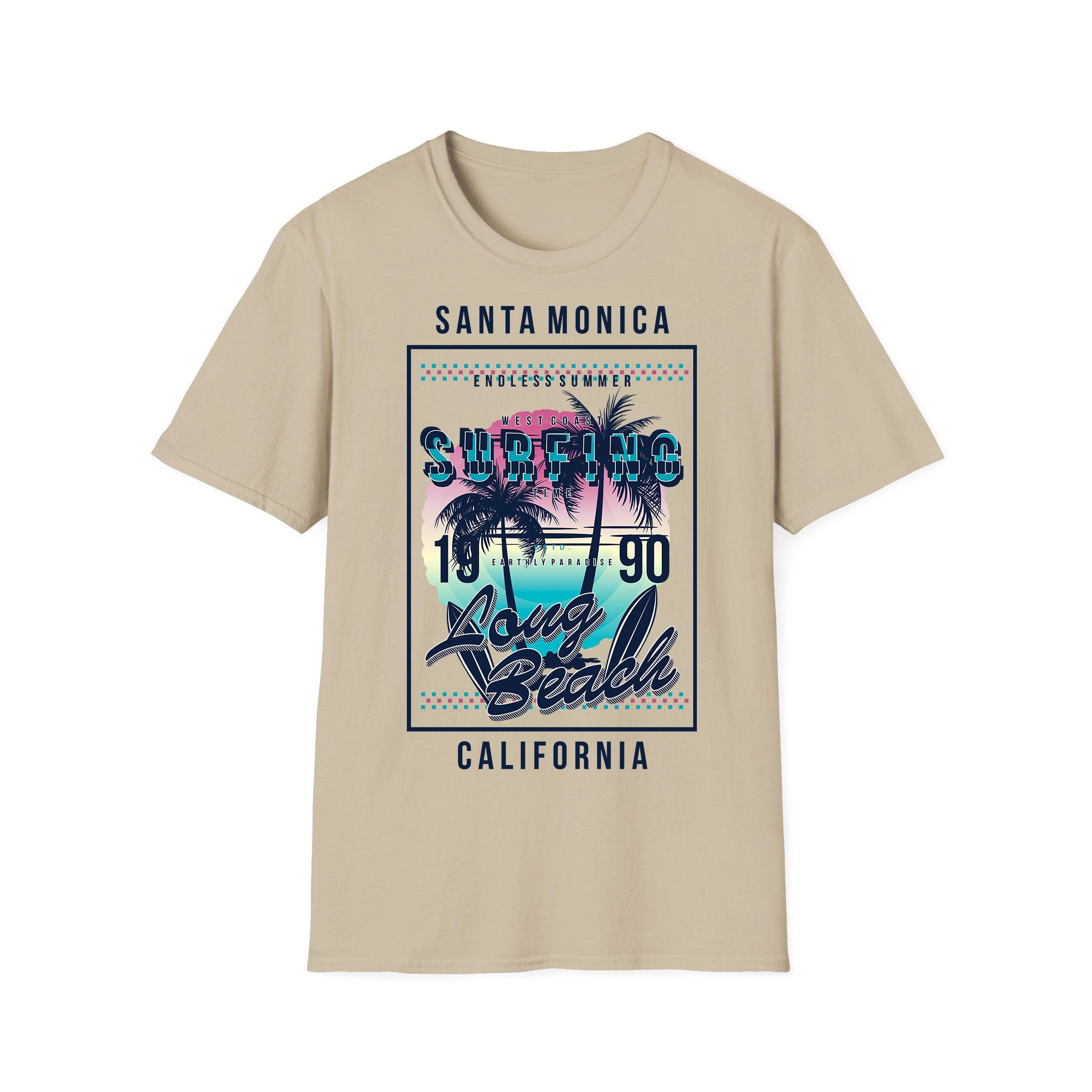 Surf T-shirt unisexe Santa Monica Cali