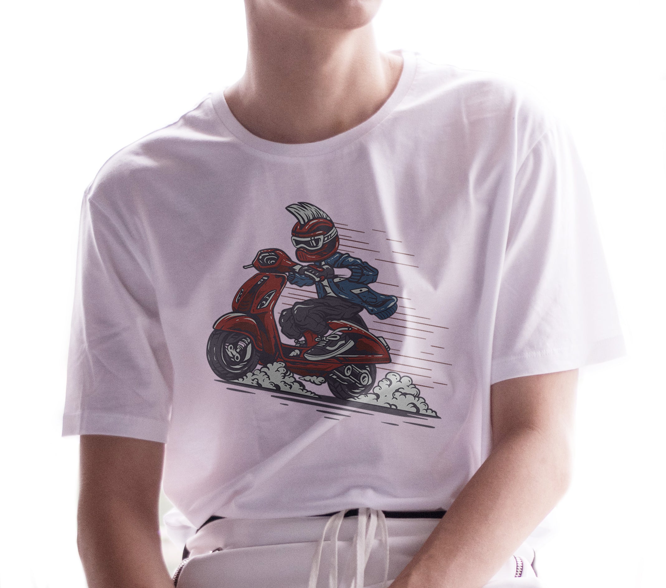 T-shirt Moto Scooter Vélo