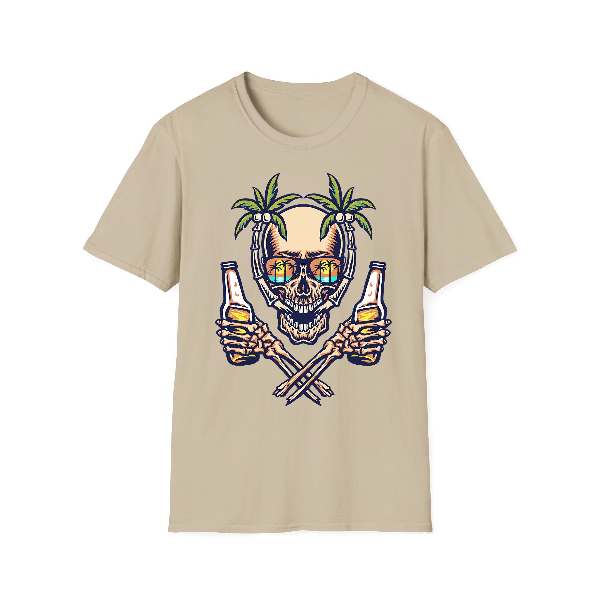 Summer unisex T-shirt Skull Hawaii