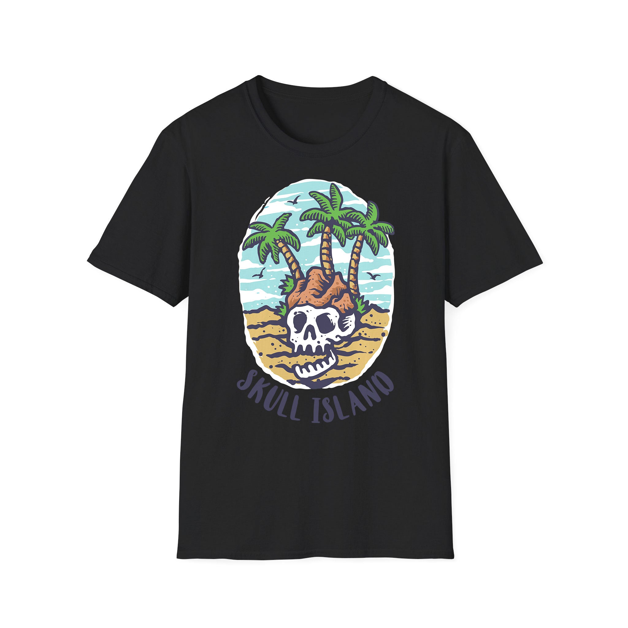 Summer unisex T-shirt Skull Island