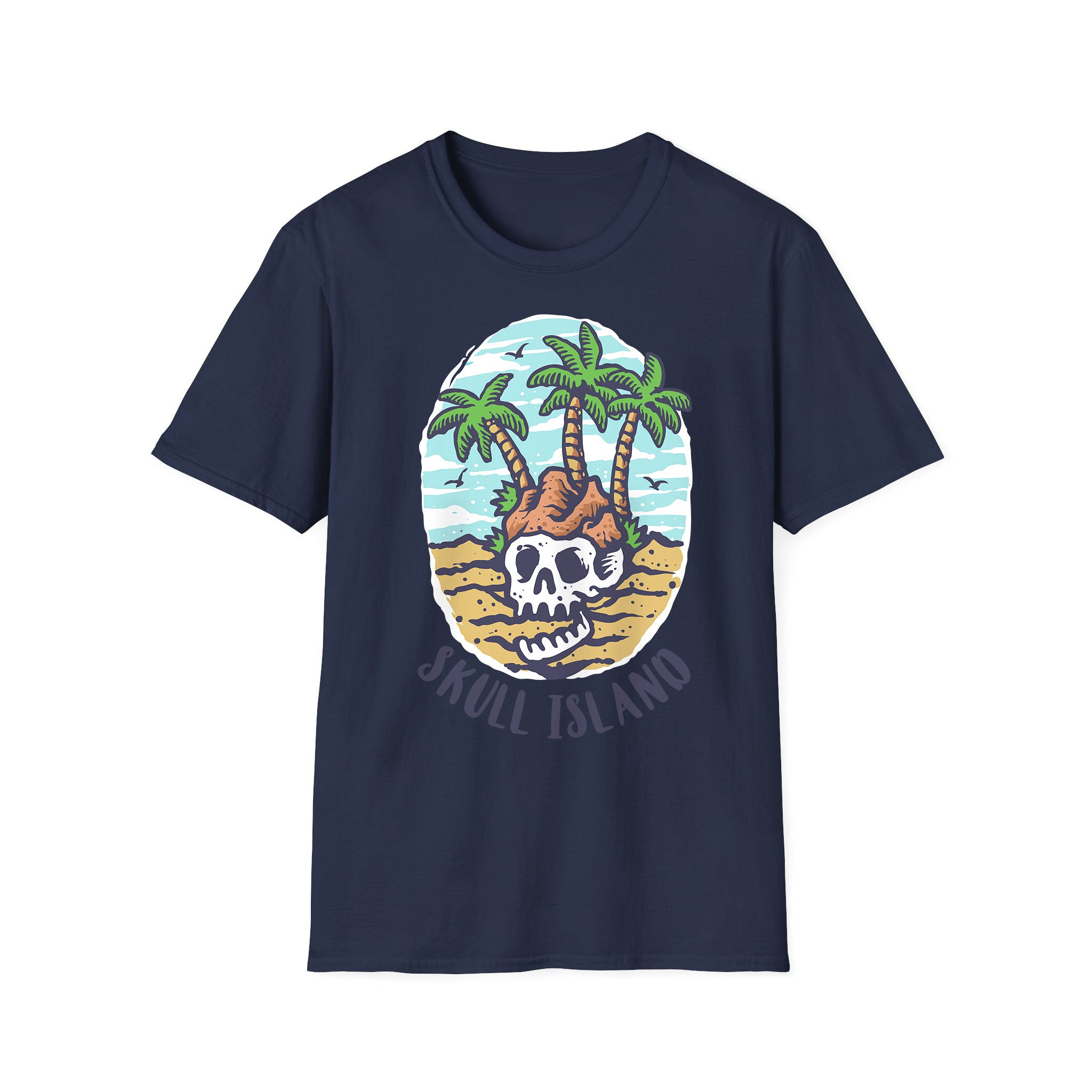Summer unisex T-shirt Skull Island