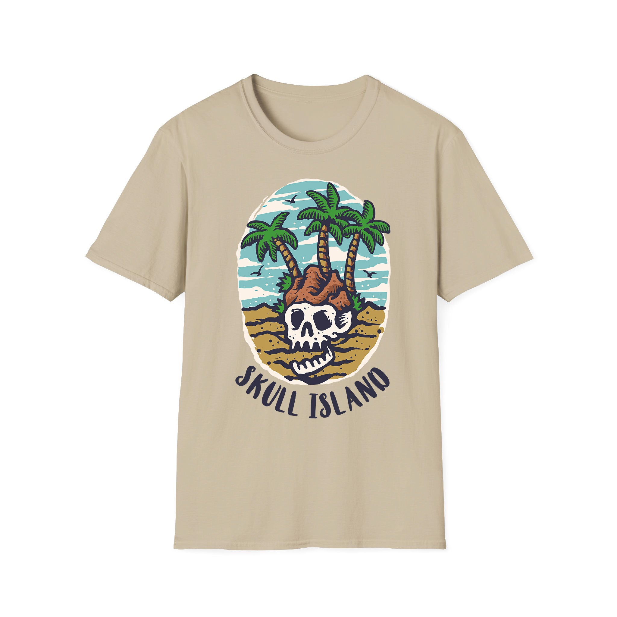 Summer unisex T-shirt Skull Island