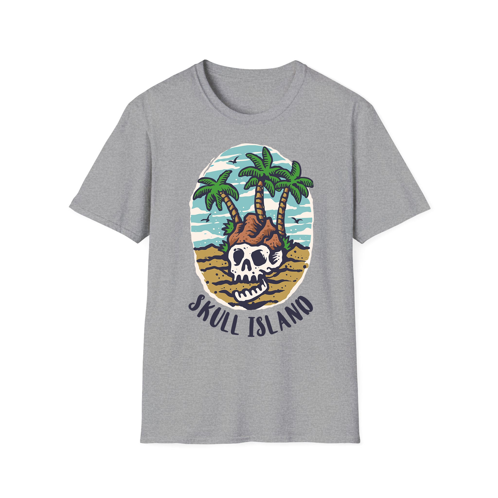 Summer unisex T-shirt Skull Island