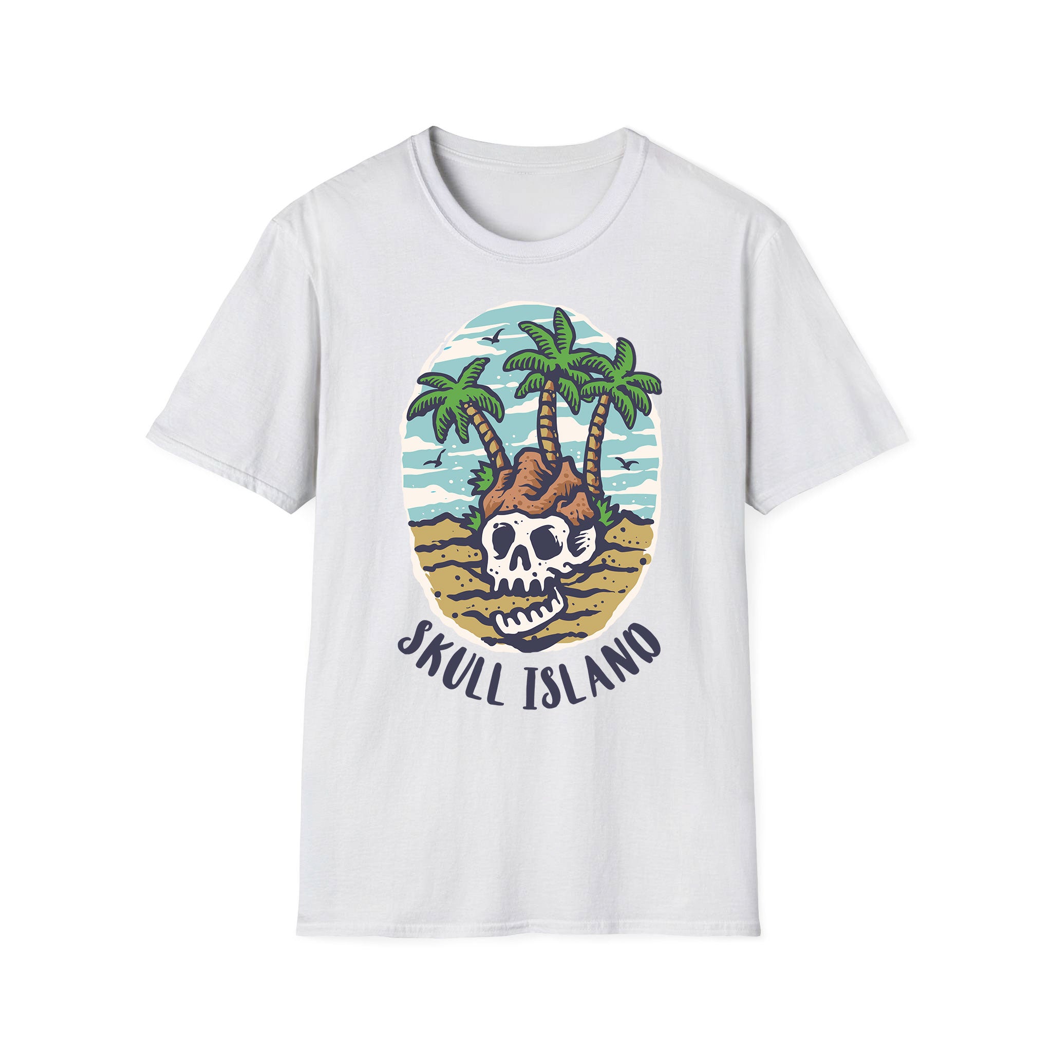 Summer unisex T-shirt Skull Island