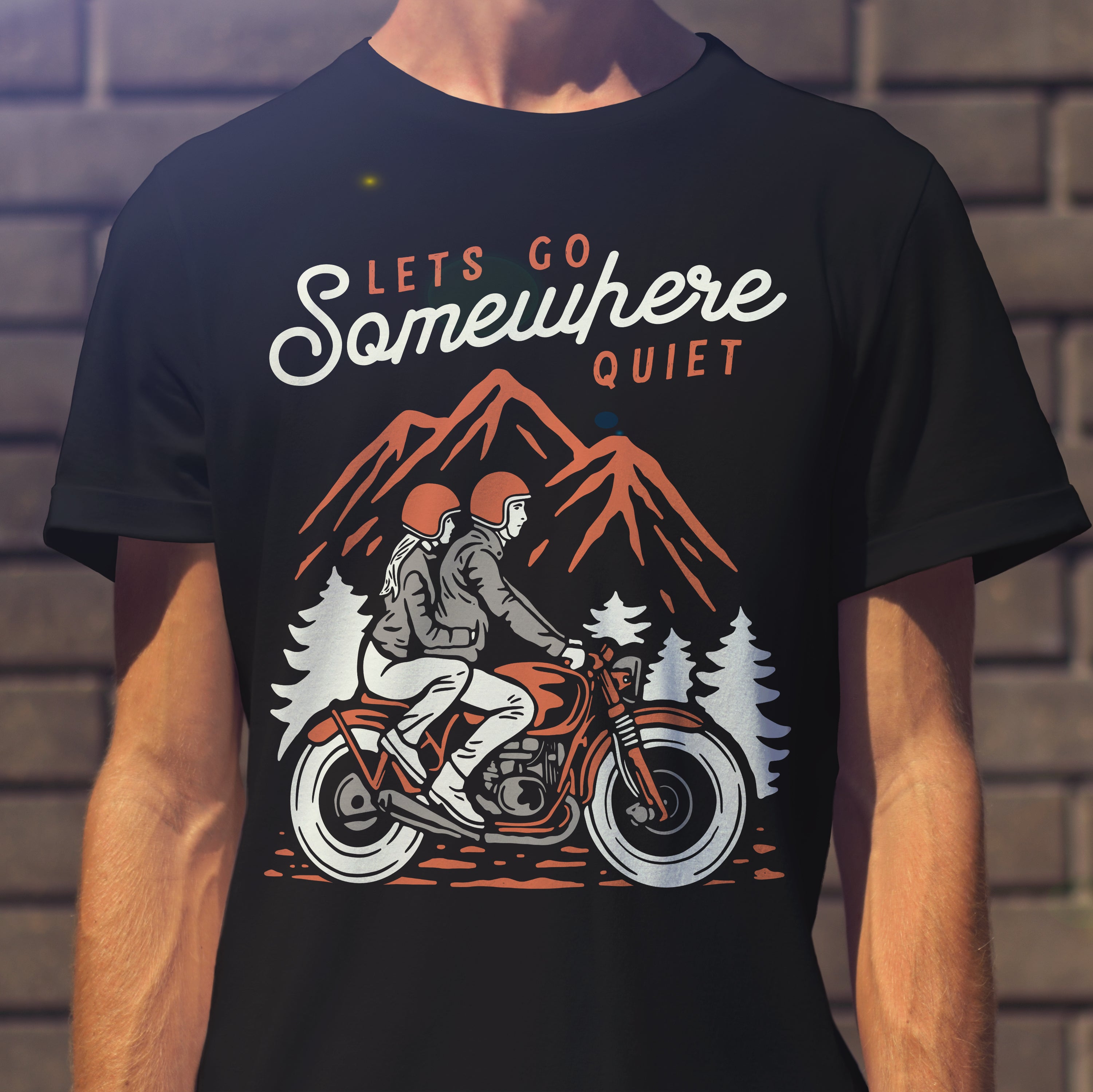 T-shirt moto Quelque part tranquille