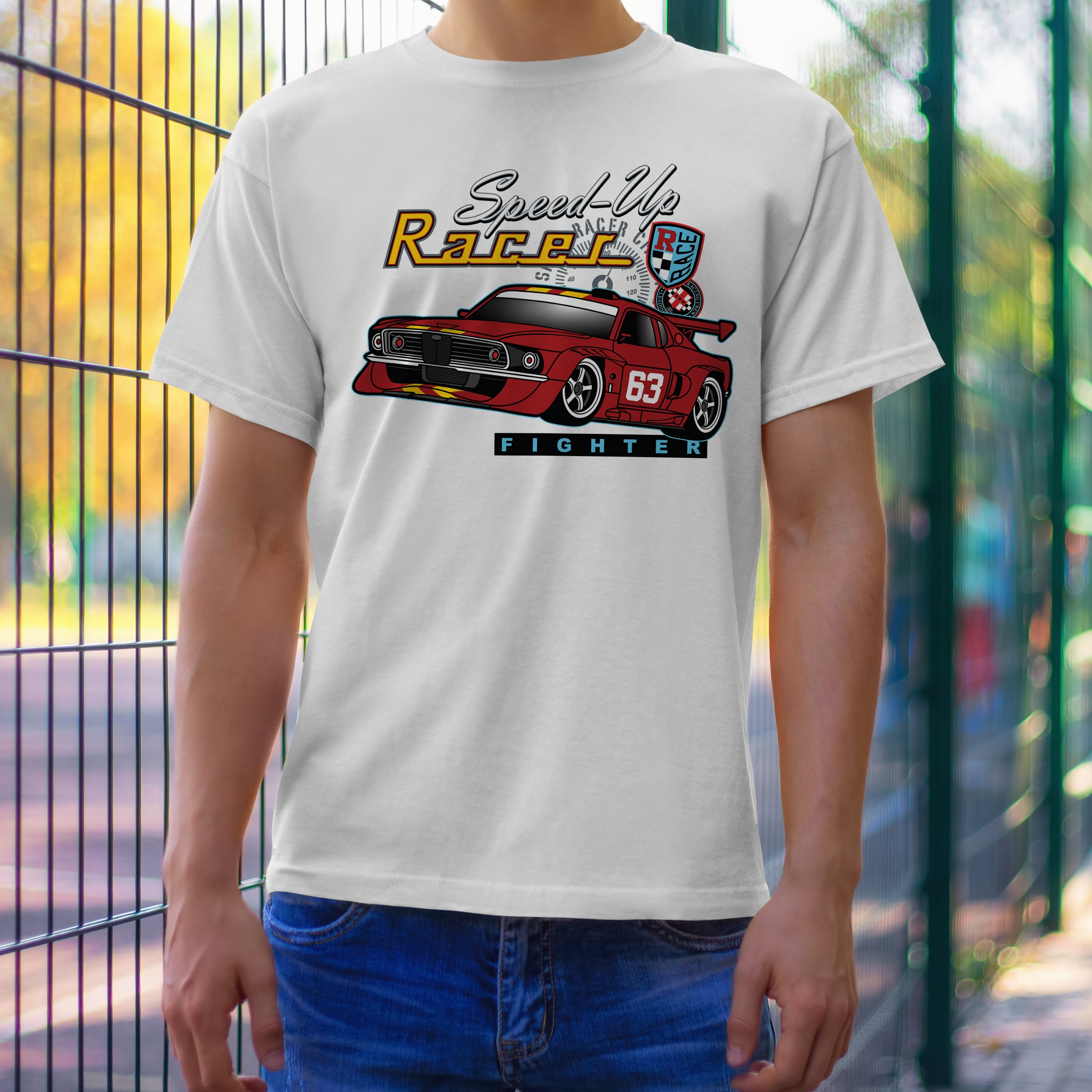 T-shirt voitures de course Speed-Up Race