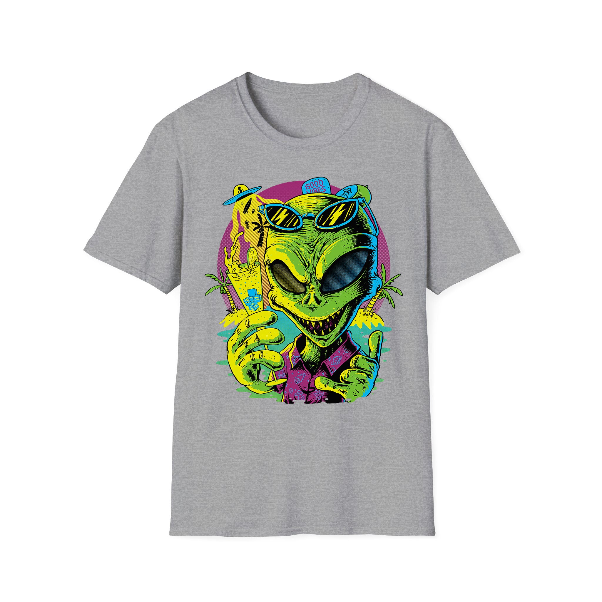 T-shirt unisexe d'été Alien Beach