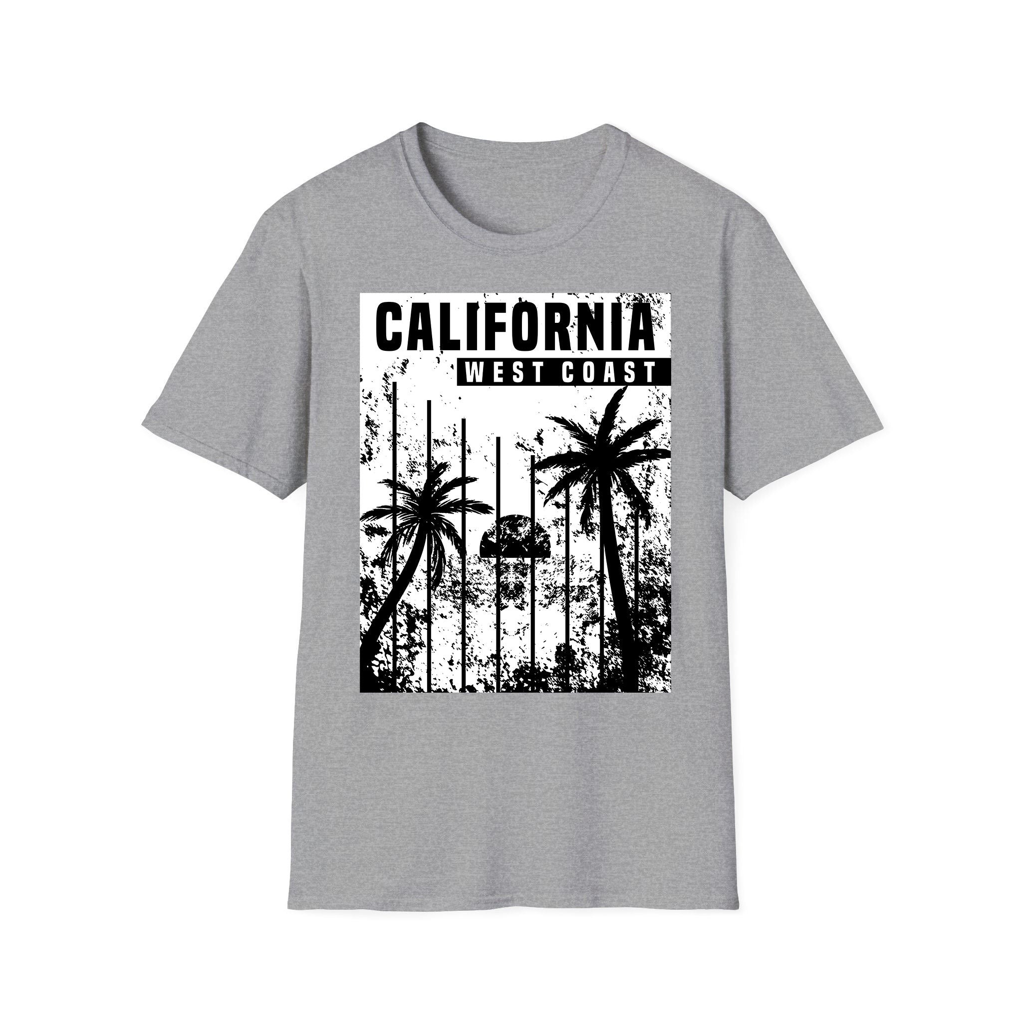 T-shirt unisexe d'été Côte Ouest de la Californie