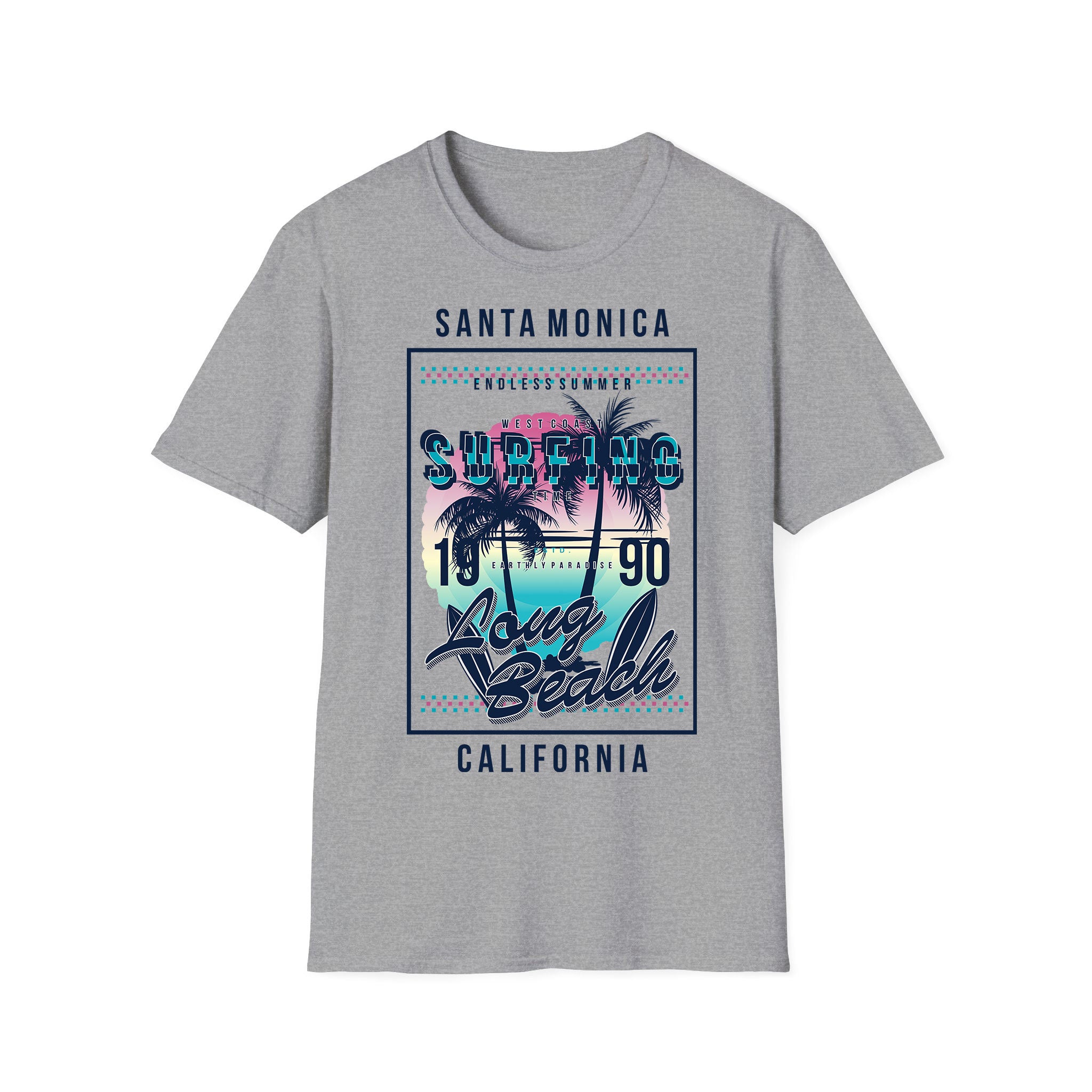 Surf T-shirt unisexe Santa Monica Cali