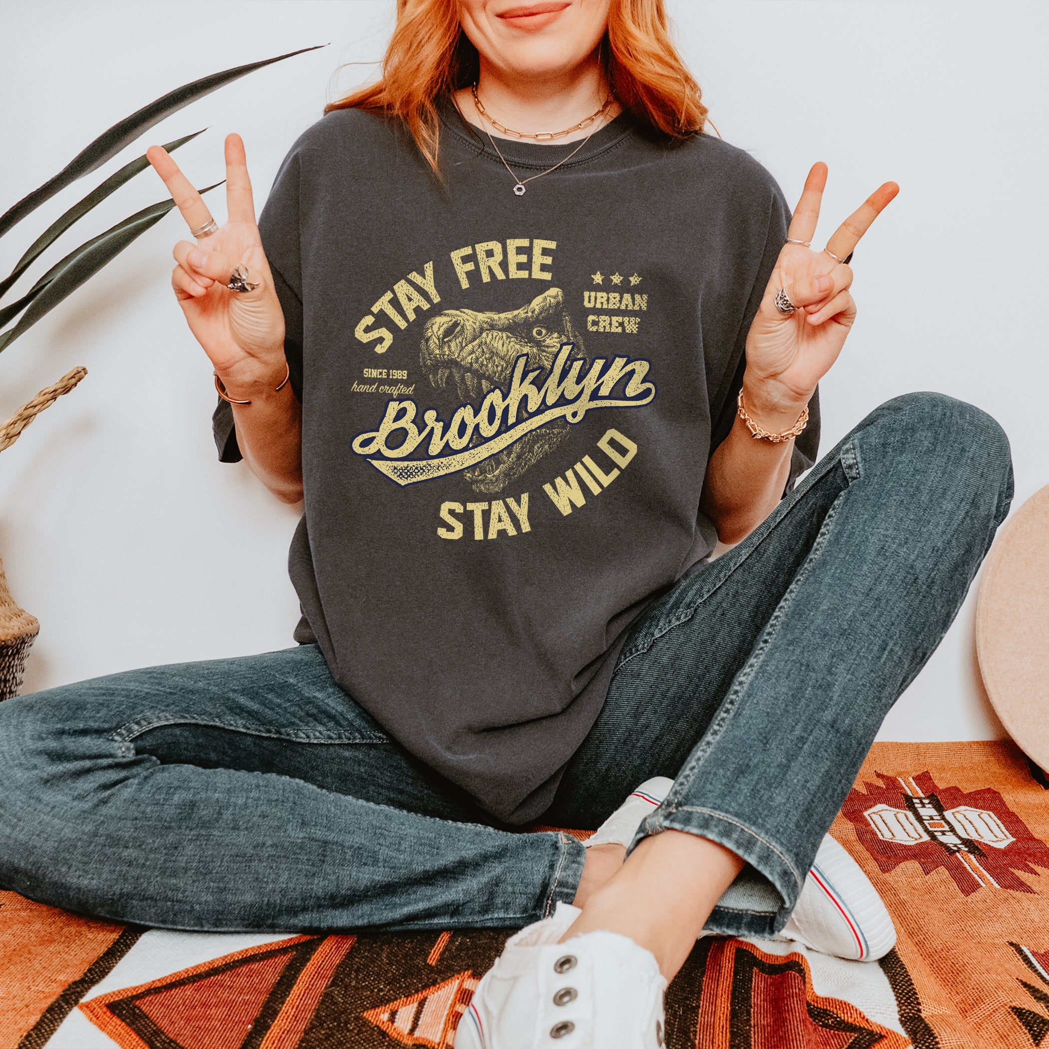 T-shirt unisexe d'été Stay Free Brooklyn