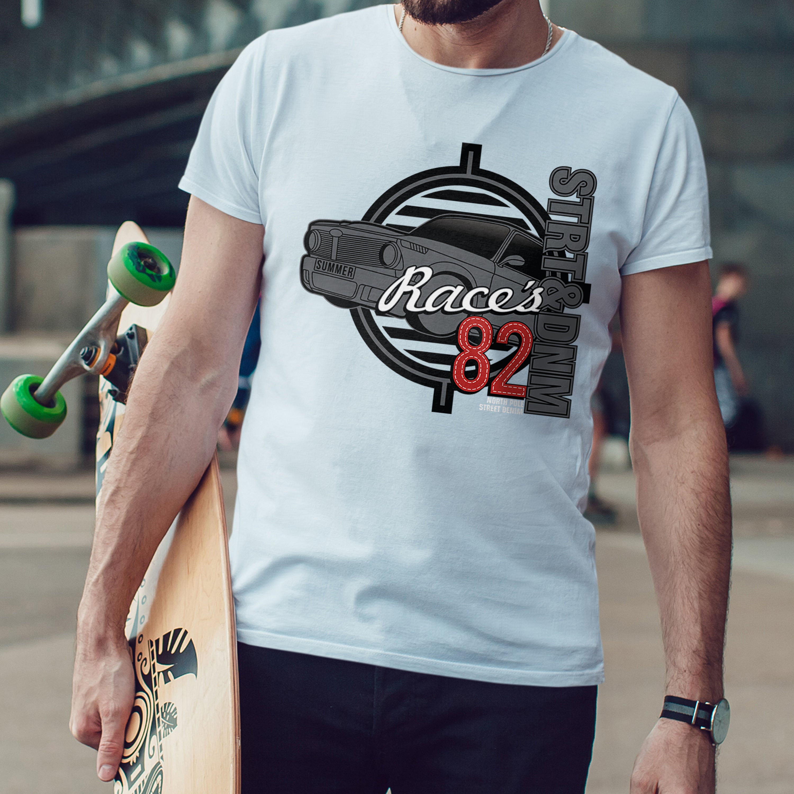 T-shirt voitures de course Strt&DNM Races