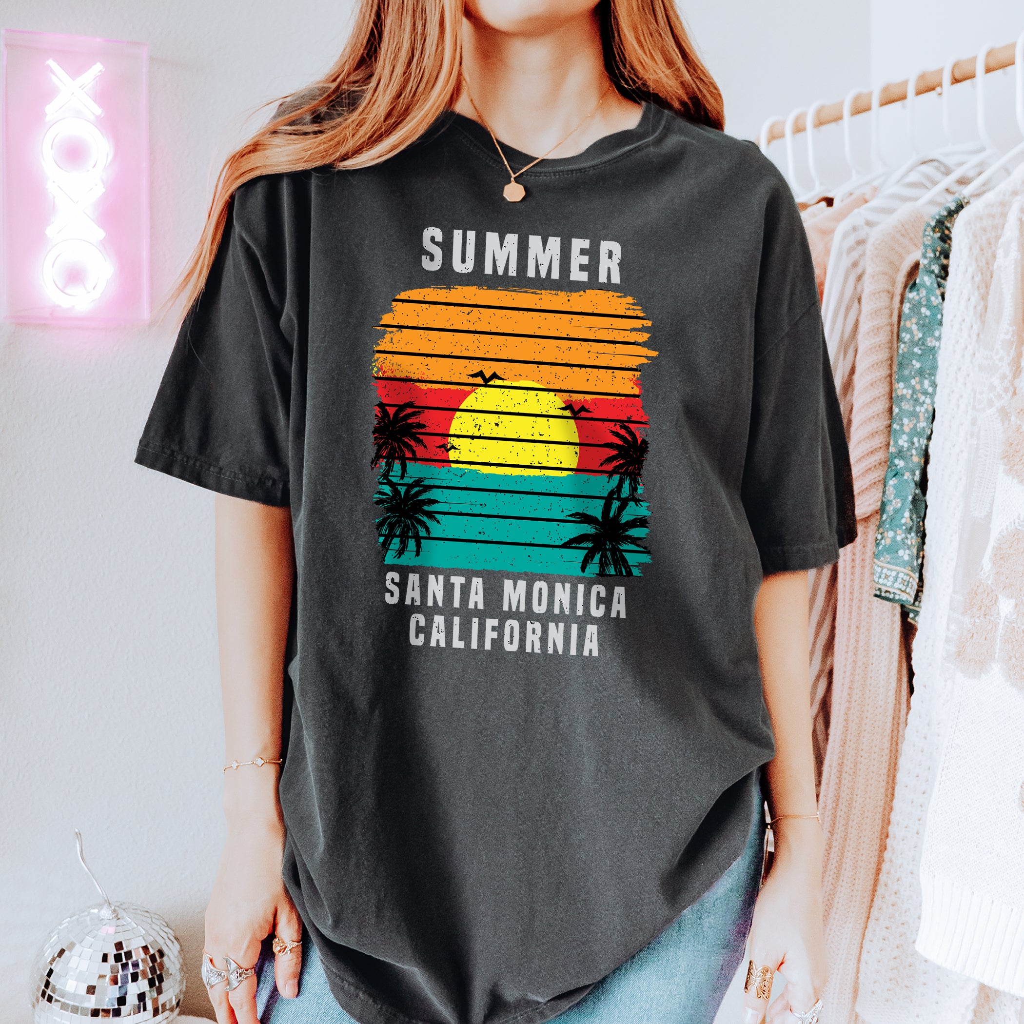 T-shirt unisexe d'été Summer Santa Monica