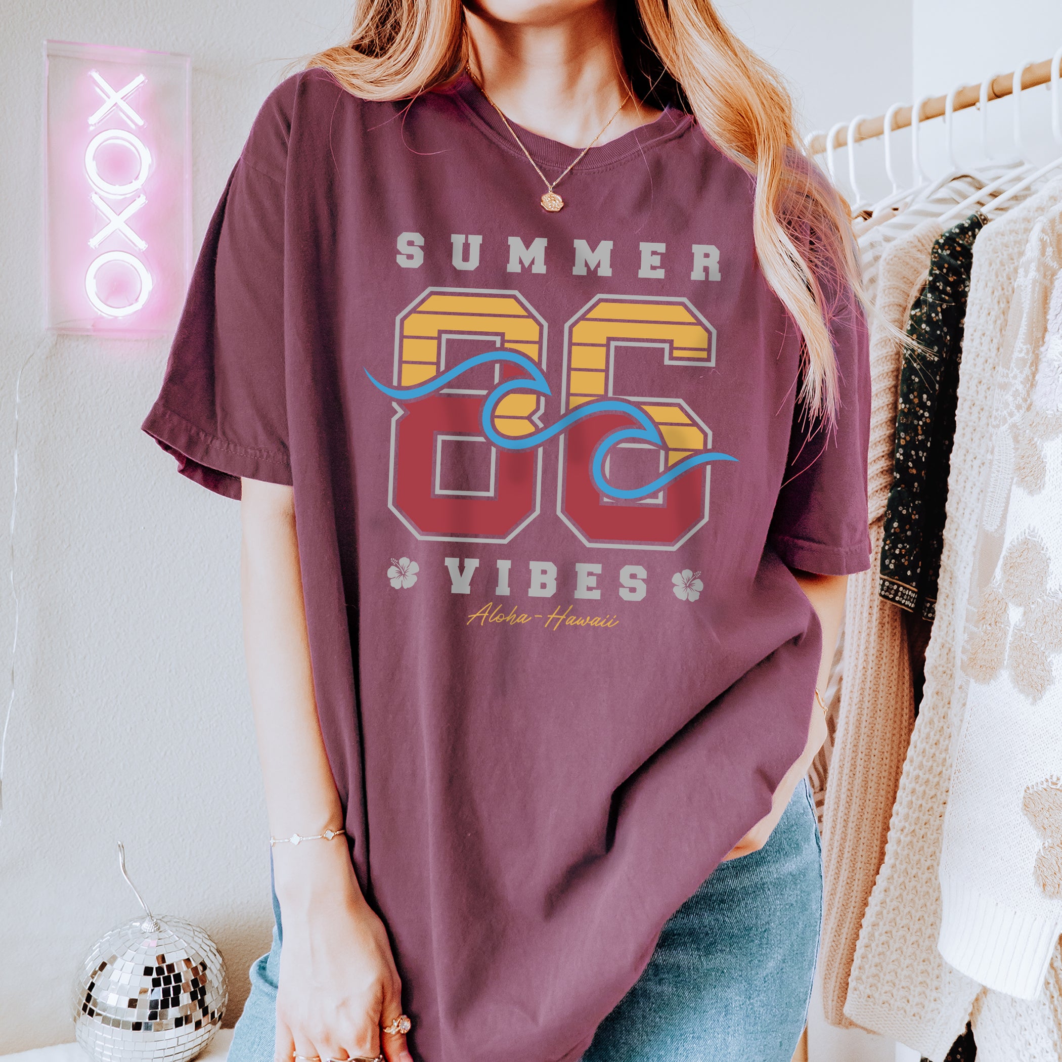 T-shirt unisexe d'été Summer Vibes 86