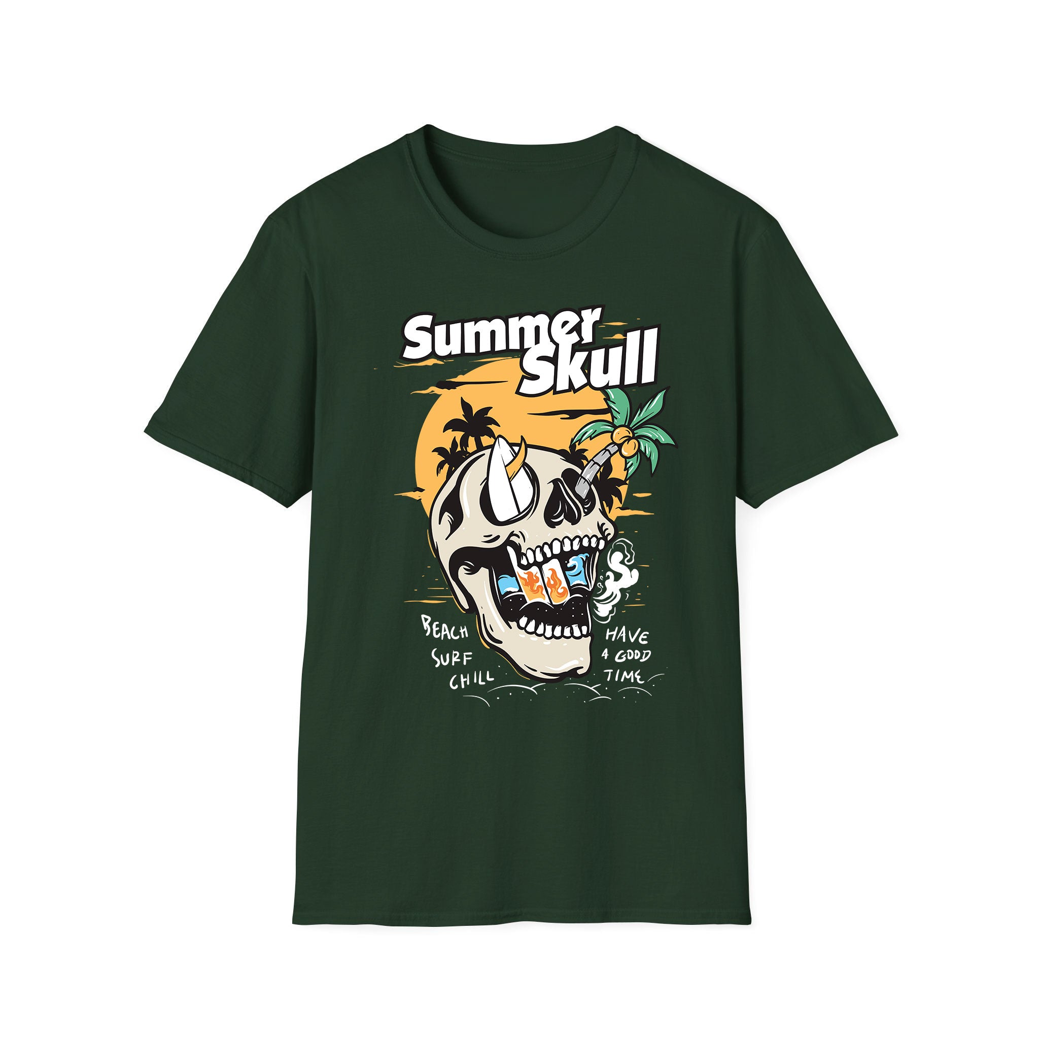 Summer unisex T-shirt Summer Skull