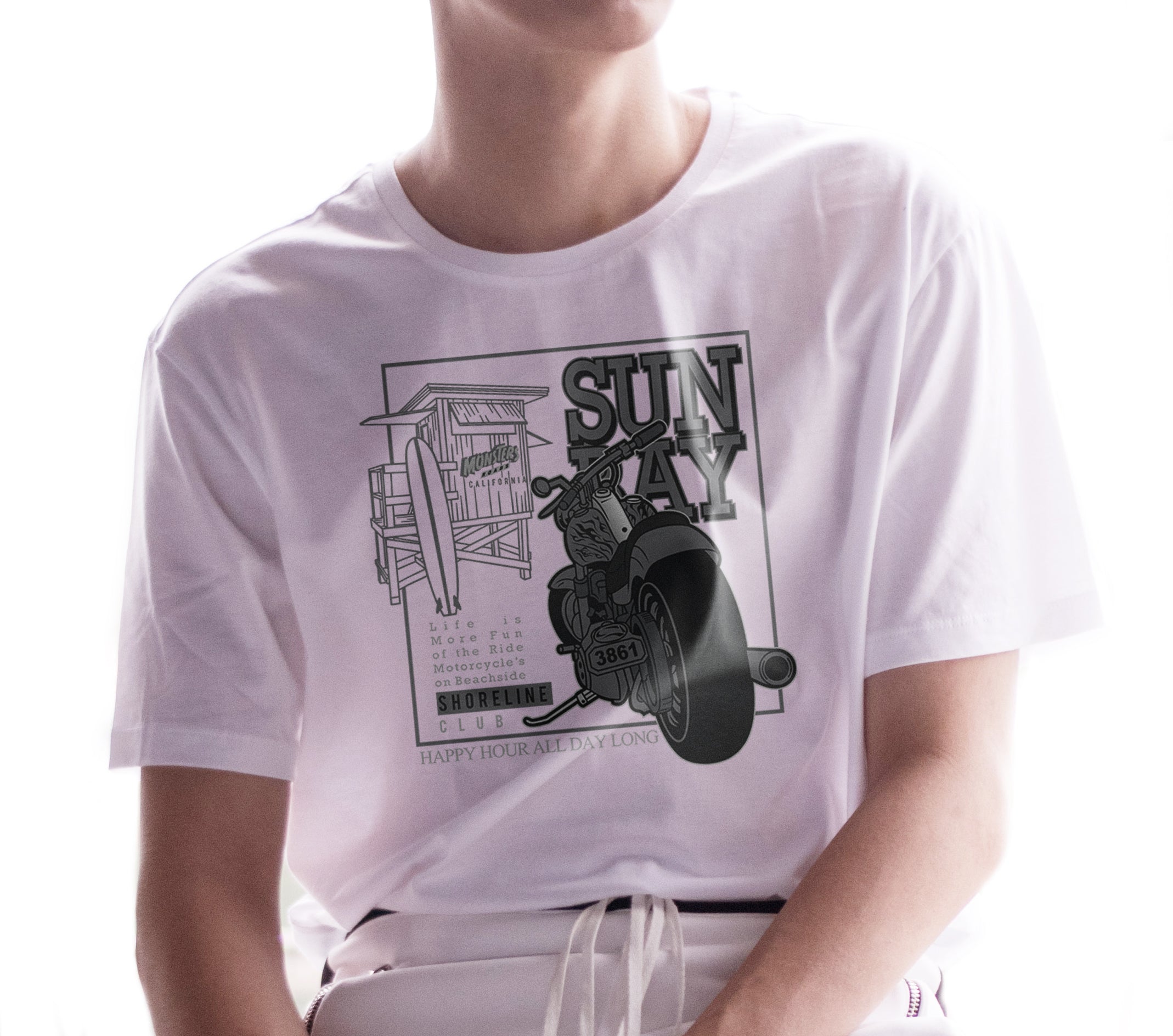 T-shirt moto Sunday Shoreline
