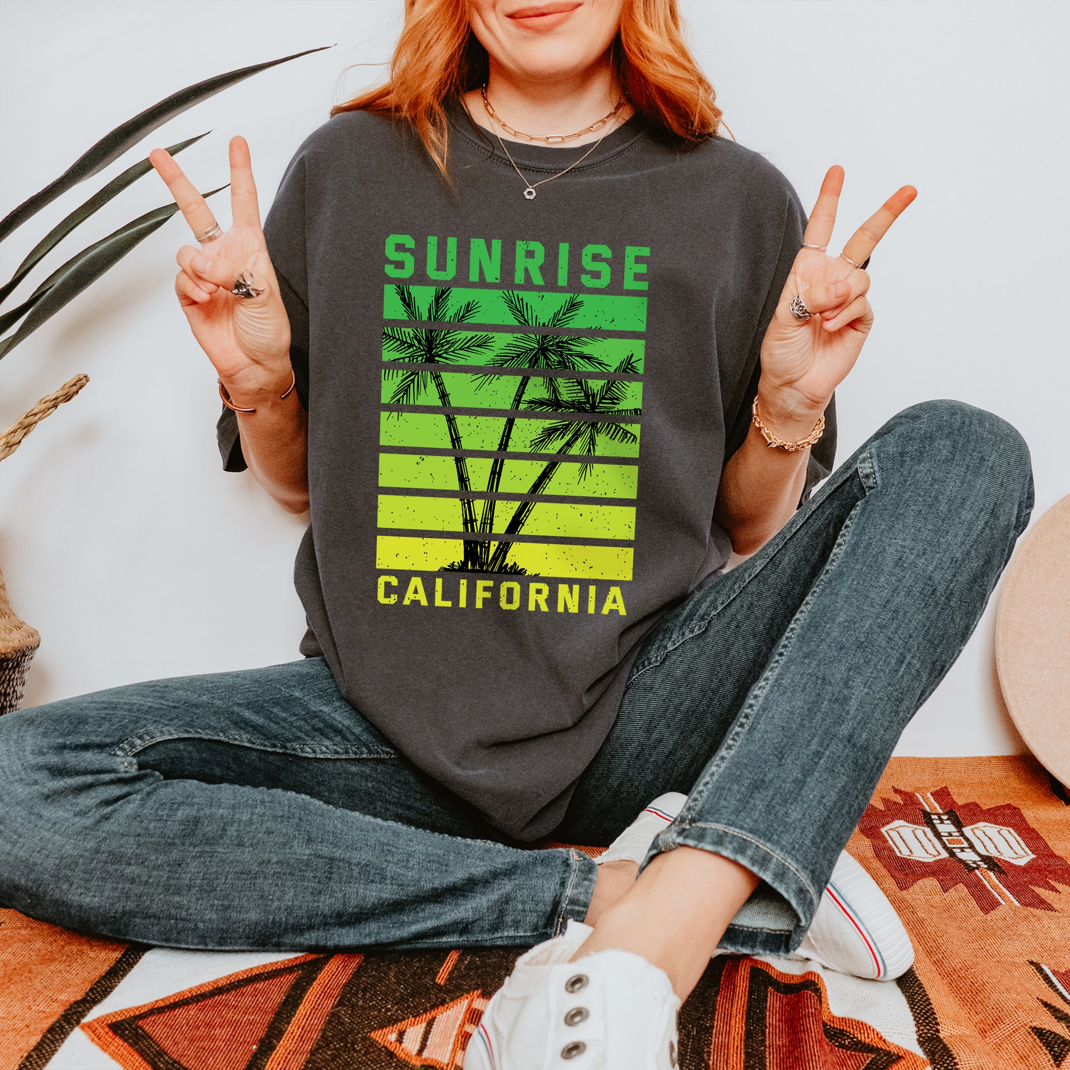 T-shirt unisexe d'été Sunrise California